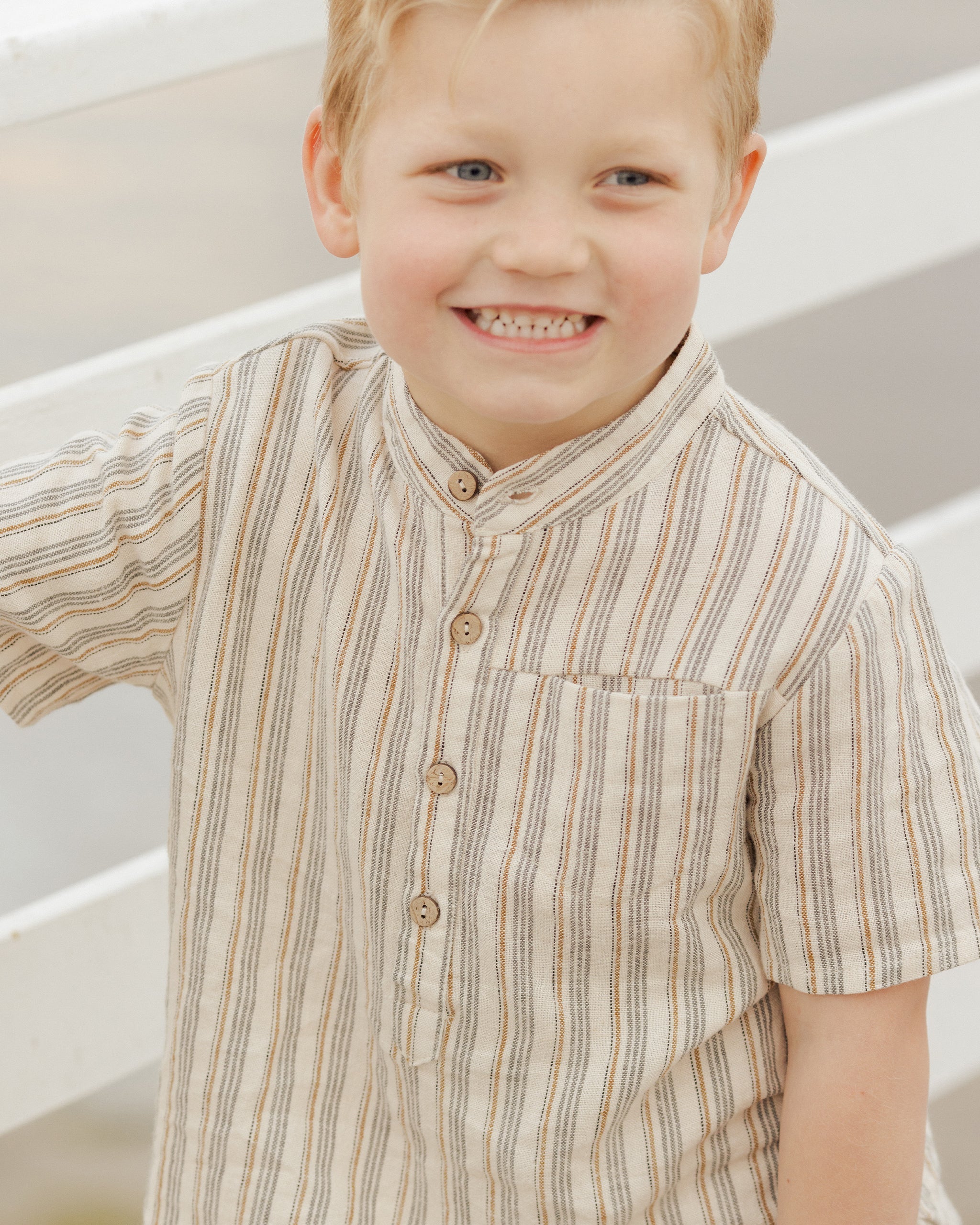 Mason Shirt || Nautical Stripe - Rylee + Cru | Kids Clothes | Trendy Baby Clothes | Modern Infant Outfits |