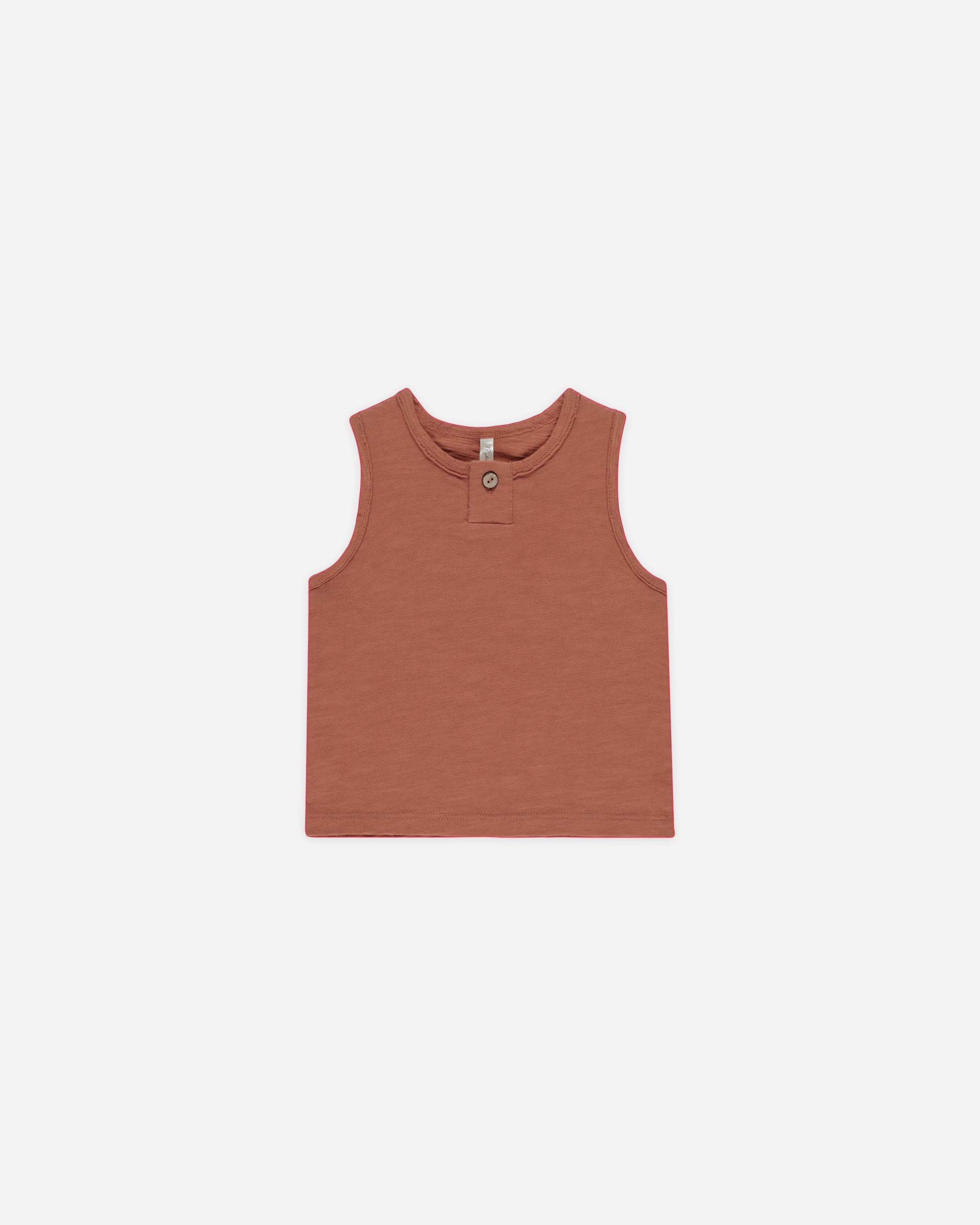 Jersey Button Tank || Poppy