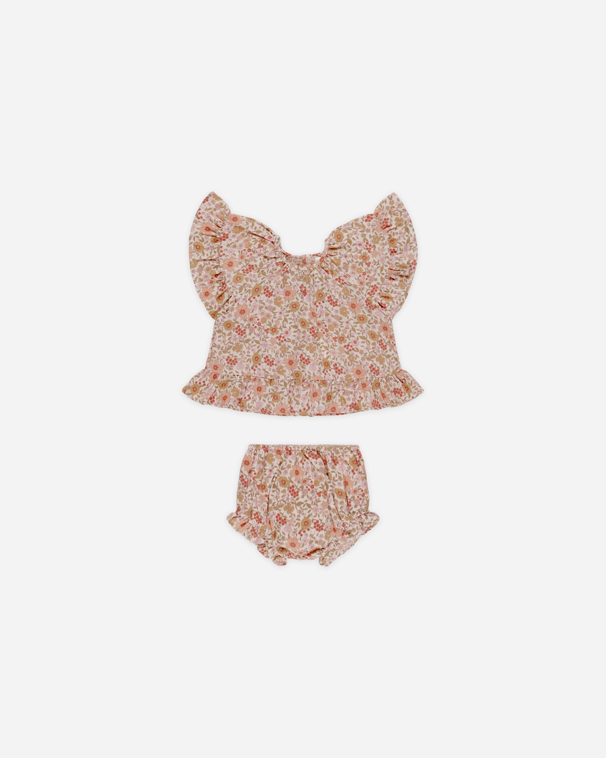 Butterfly Top + Bloomer Set || Pink Gardenia