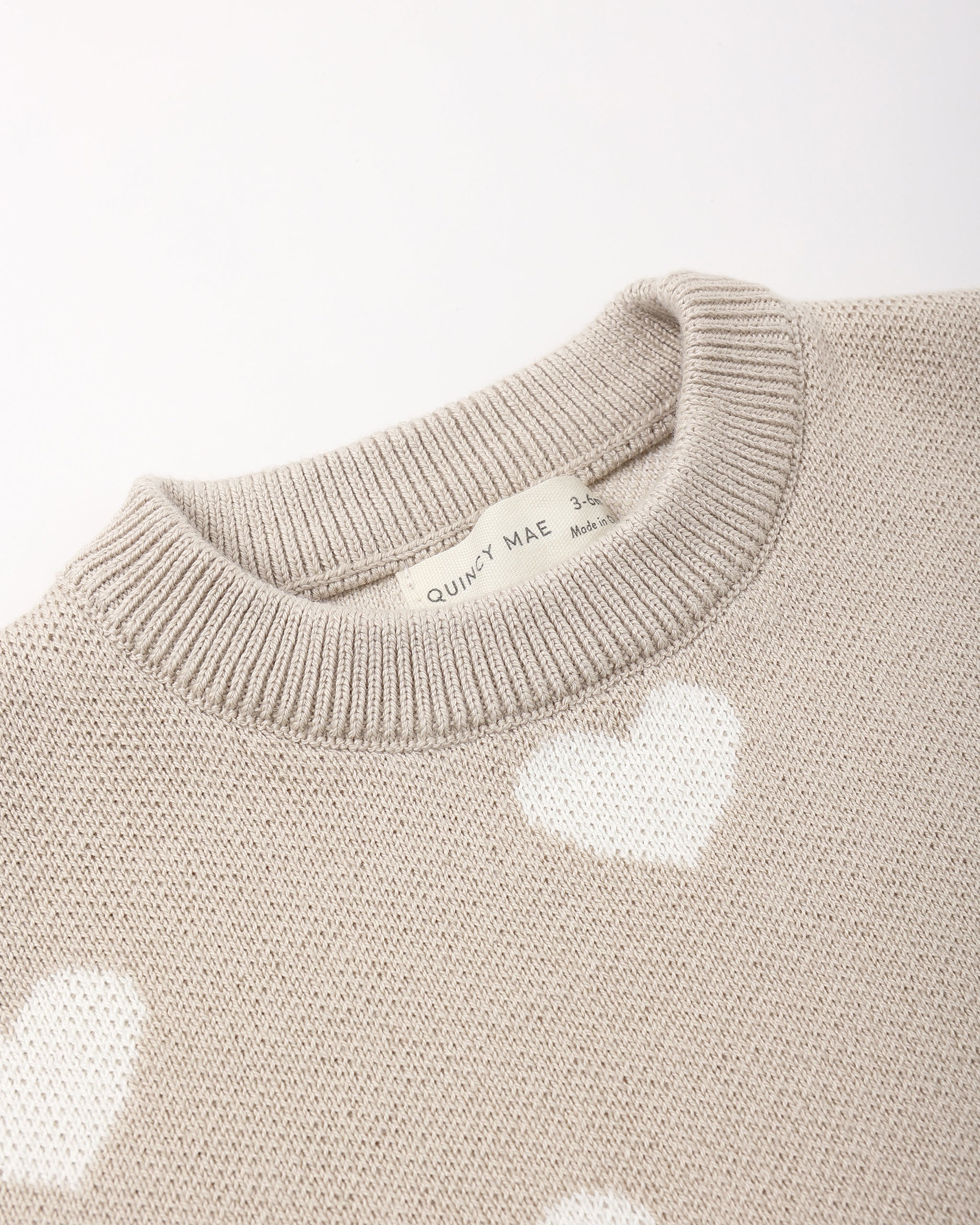 Heart Knit Sweater Oat