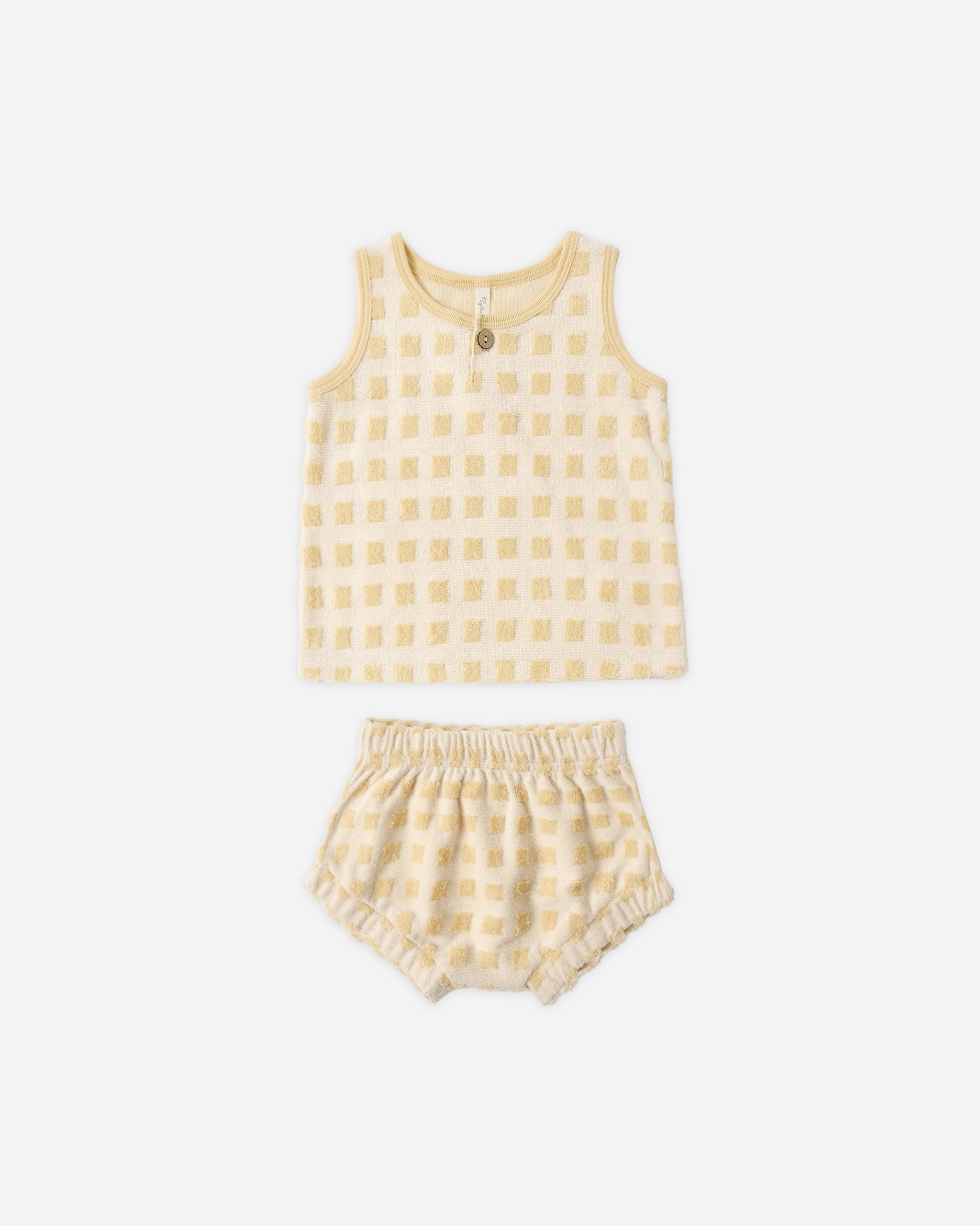 Baby Tank Set Butterscotch Grid