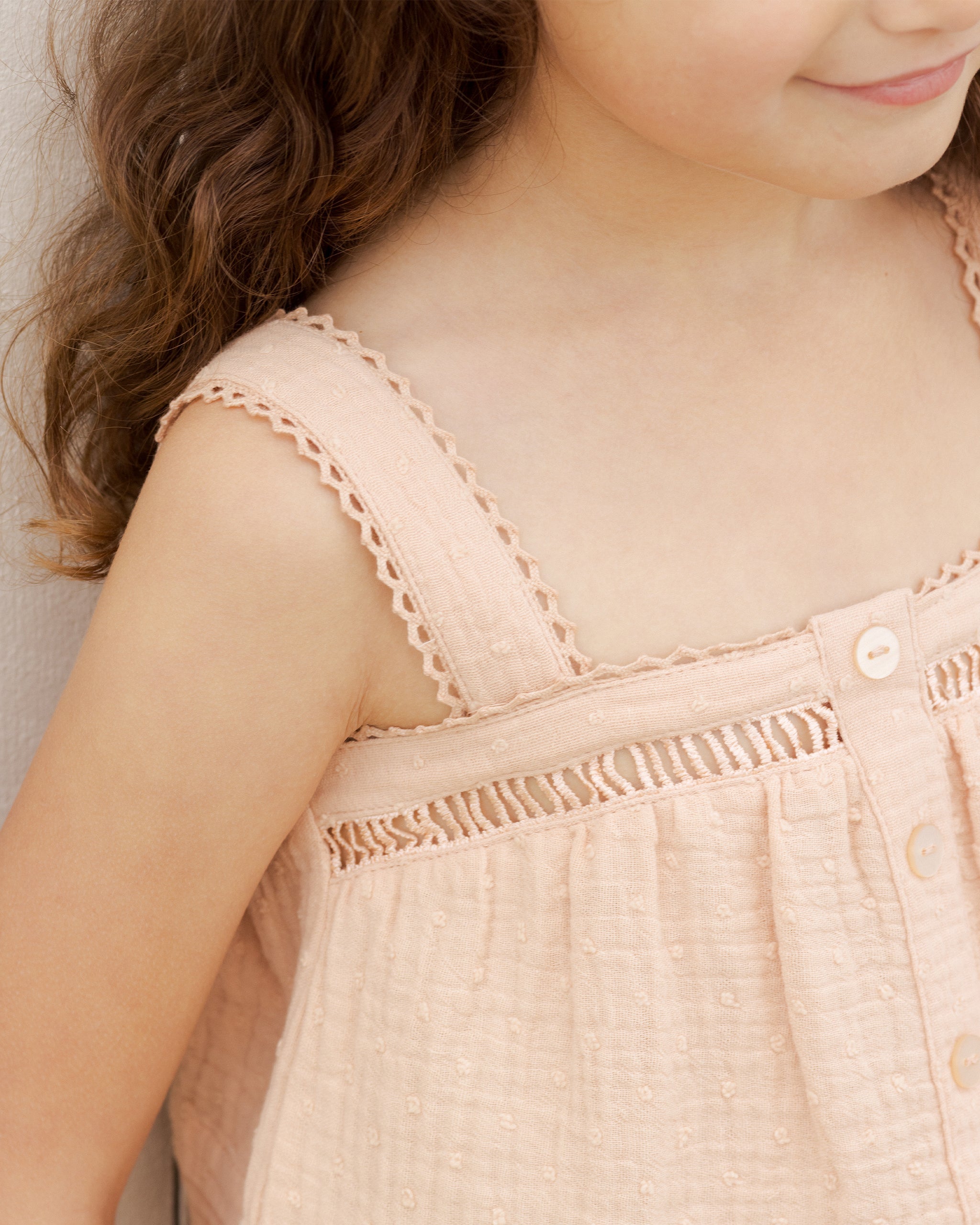 Pleat Tank || Apricot - Rylee + Cru | Kids Clothes | Trendy Baby Clothes | Modern Infant Outfits |