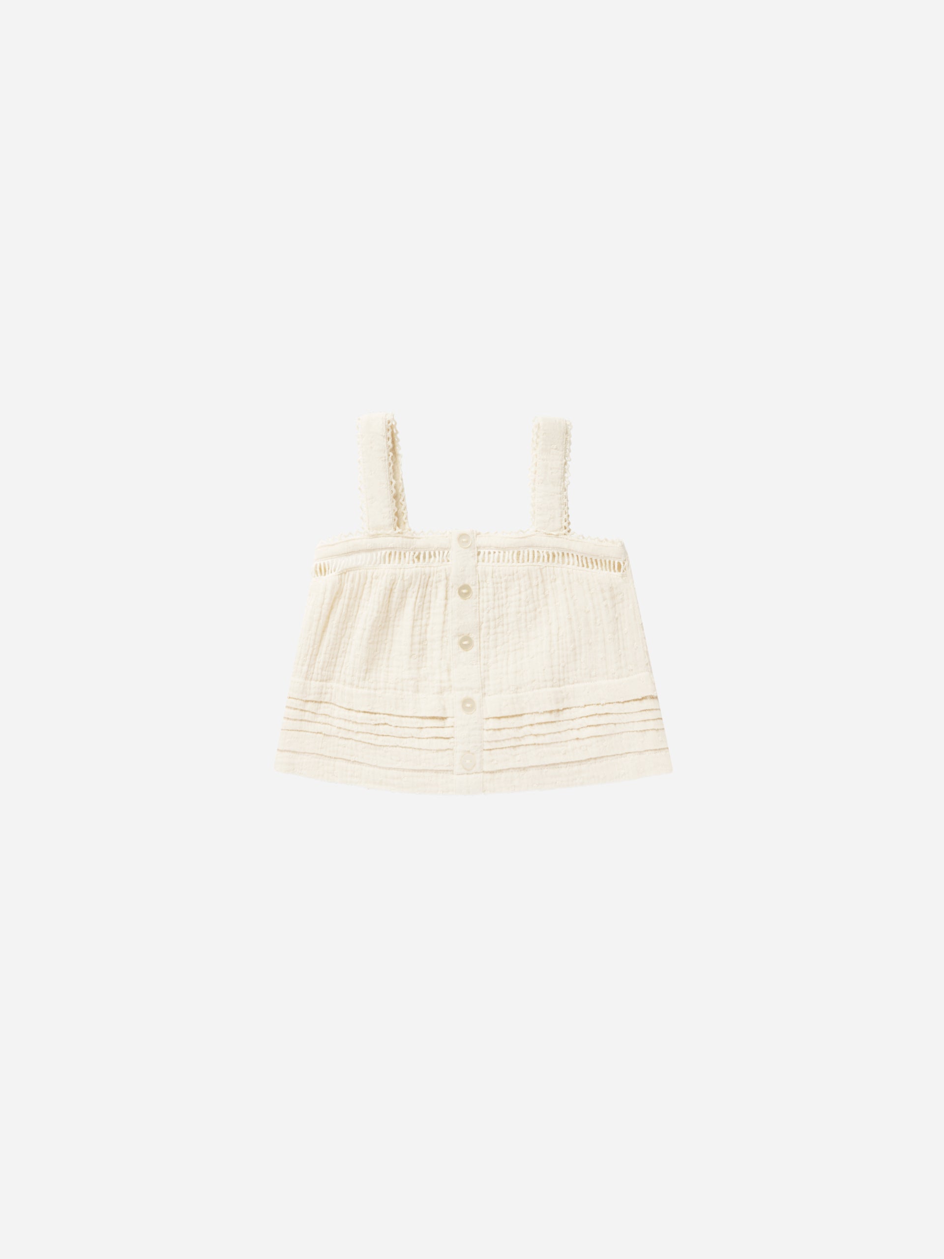Pleat Tank || Ivory - Rylee + Cru | Kids Clothes | Trendy Baby Clothes | Modern Infant Outfits |