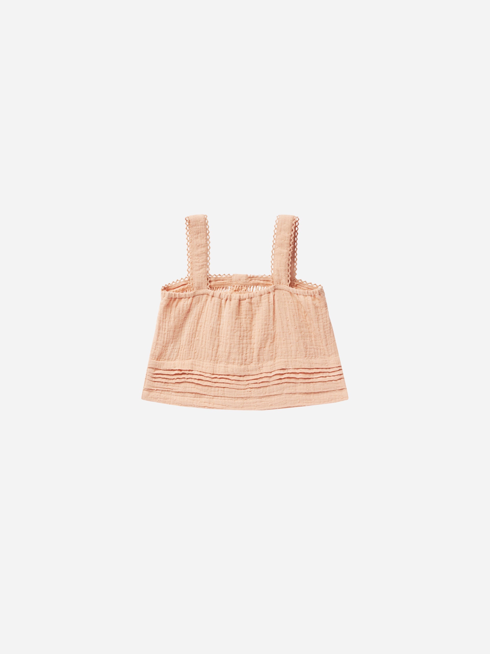 Pleat Tank || Apricot - Rylee + Cru | Kids Clothes | Trendy Baby Clothes | Modern Infant Outfits |