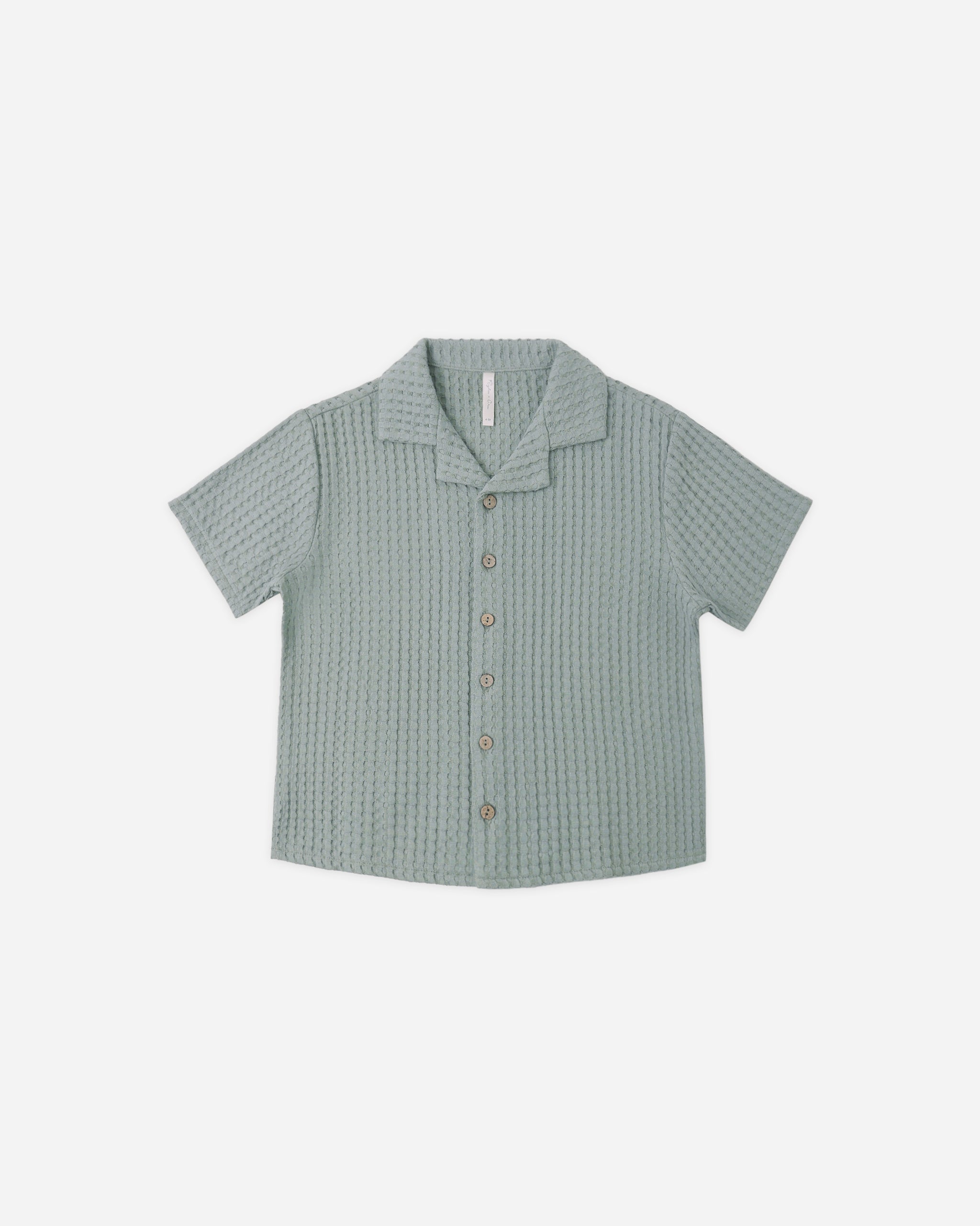 Lapel Collar Shirt Sea Green - Rylee + Cru | Kids Clothes | Trendy Baby Clothes | Modern Infant Outfits |
