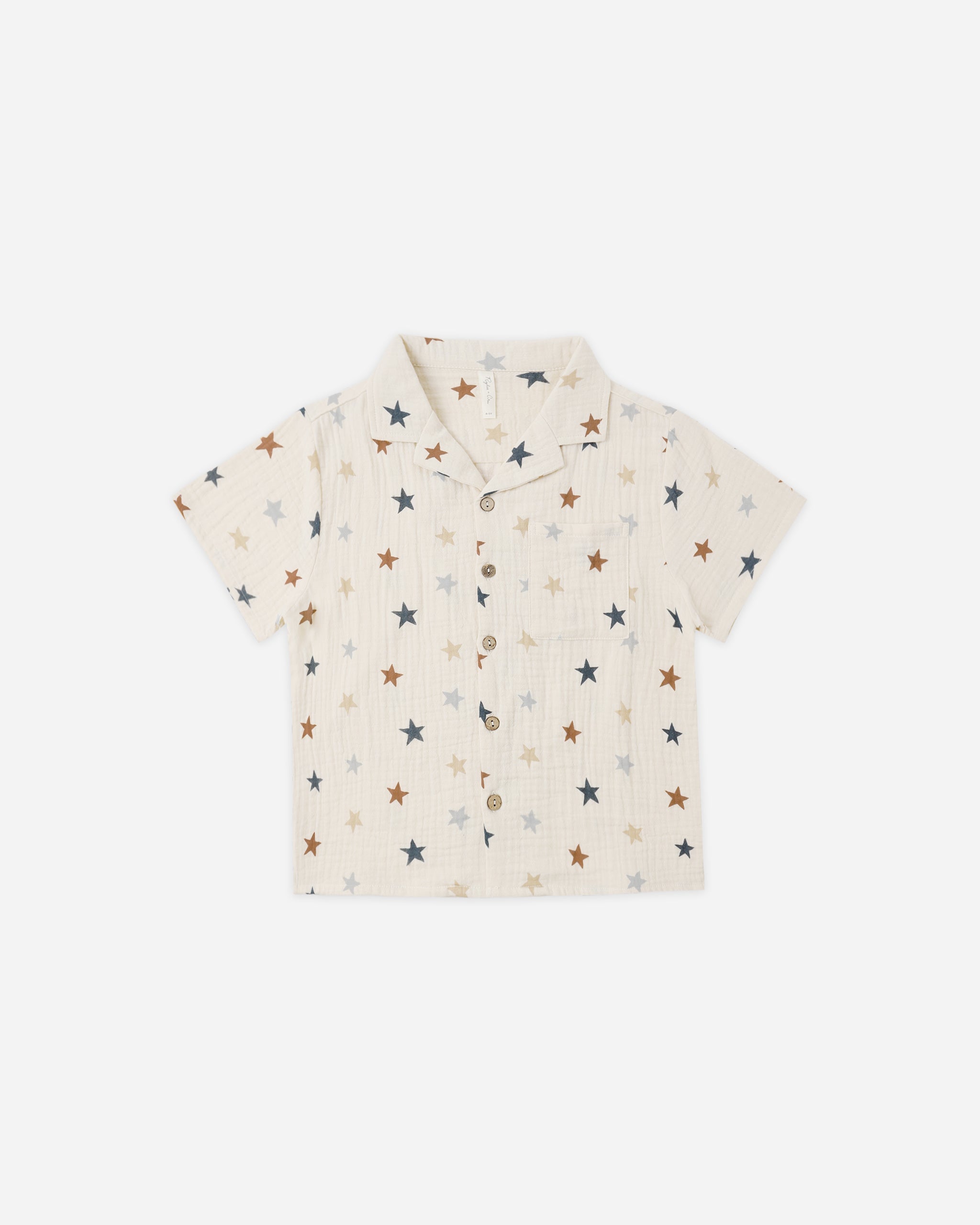 Lapel Collar Shirt Stars - Rylee + Cru | Kids Clothes | Trendy Baby Clothes | Modern Infant Outfits |