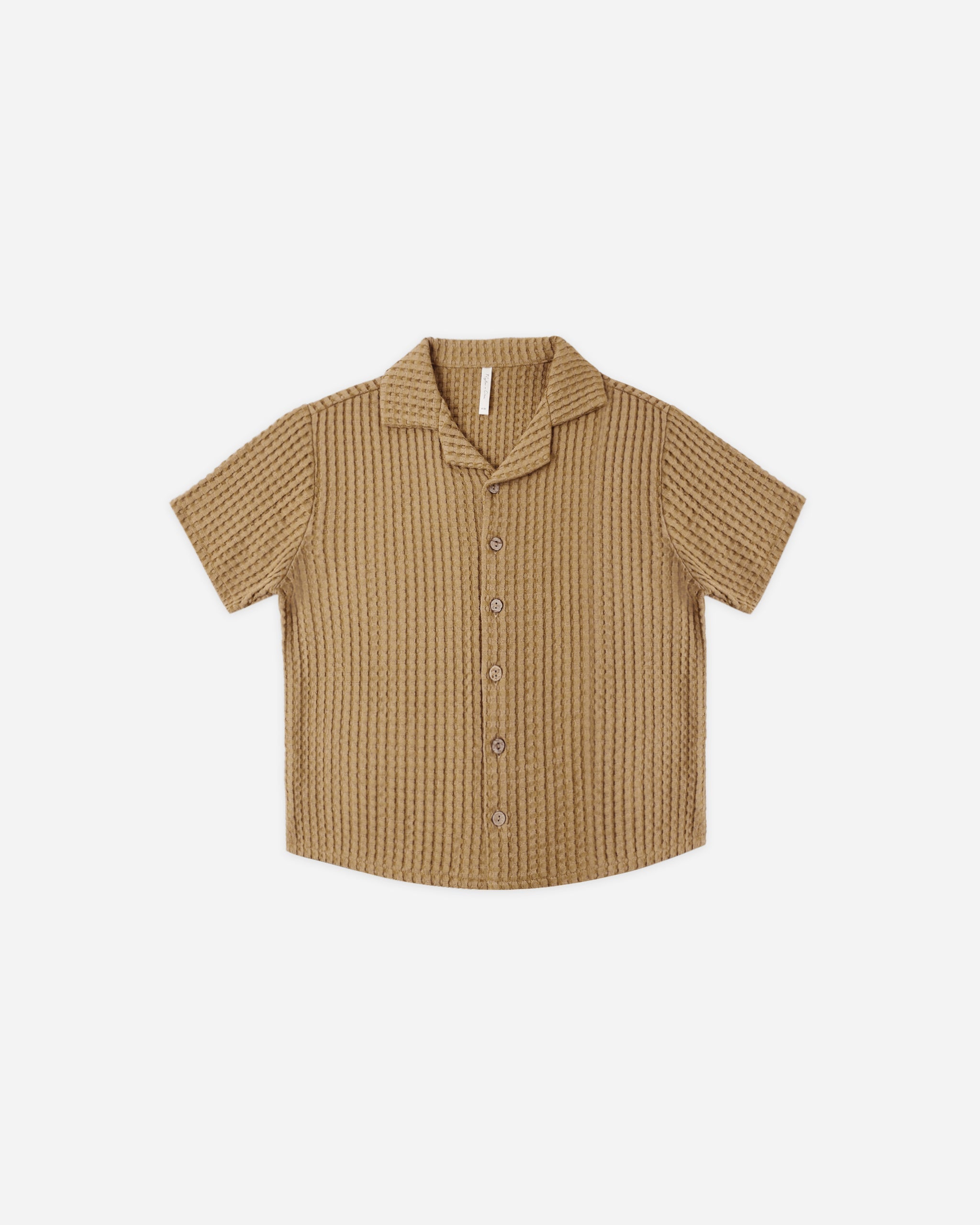 Lapel Collar Shirt Ocre - Rylee + Cru | Kids Clothes | Trendy Baby Clothes | Modern Infant Outfits |
