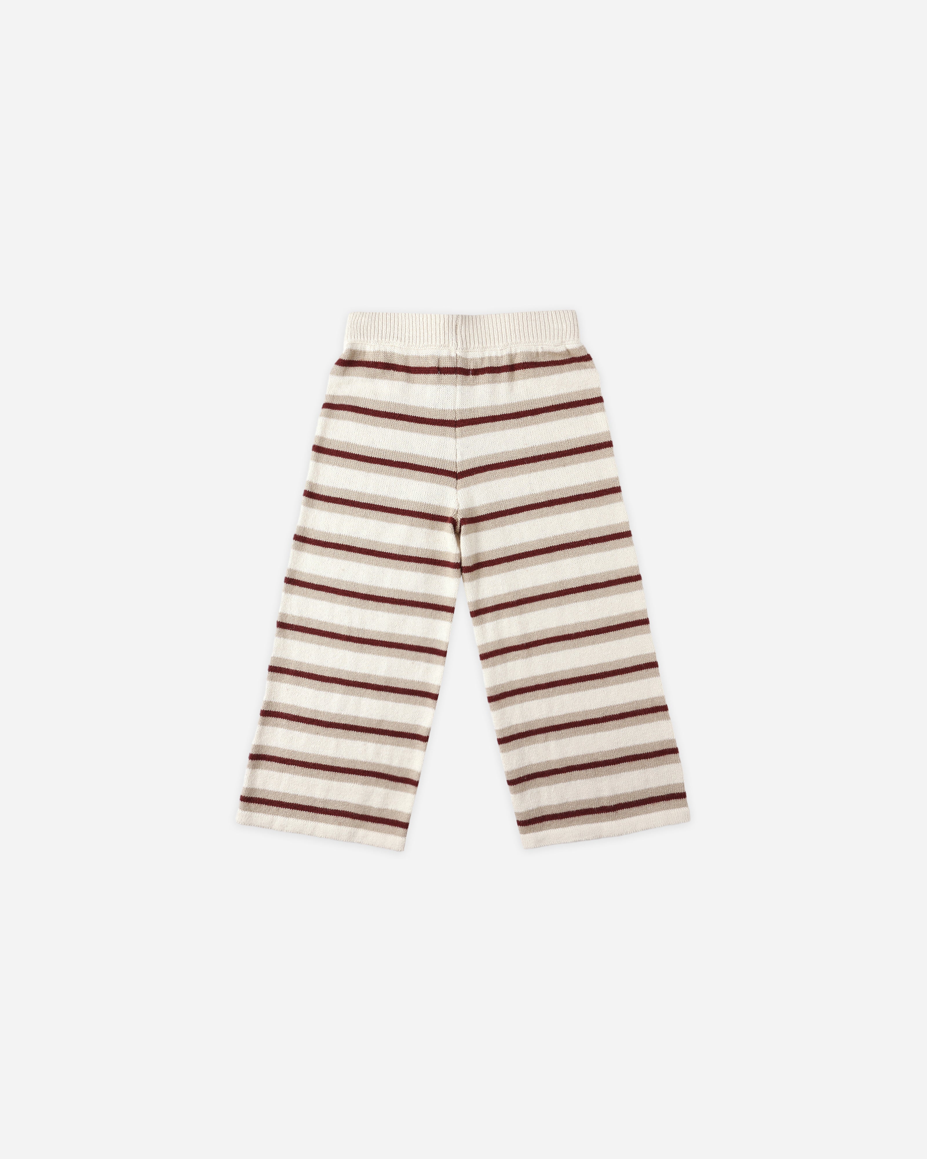 Knit Wide Leg Pant || Autumn Stripe