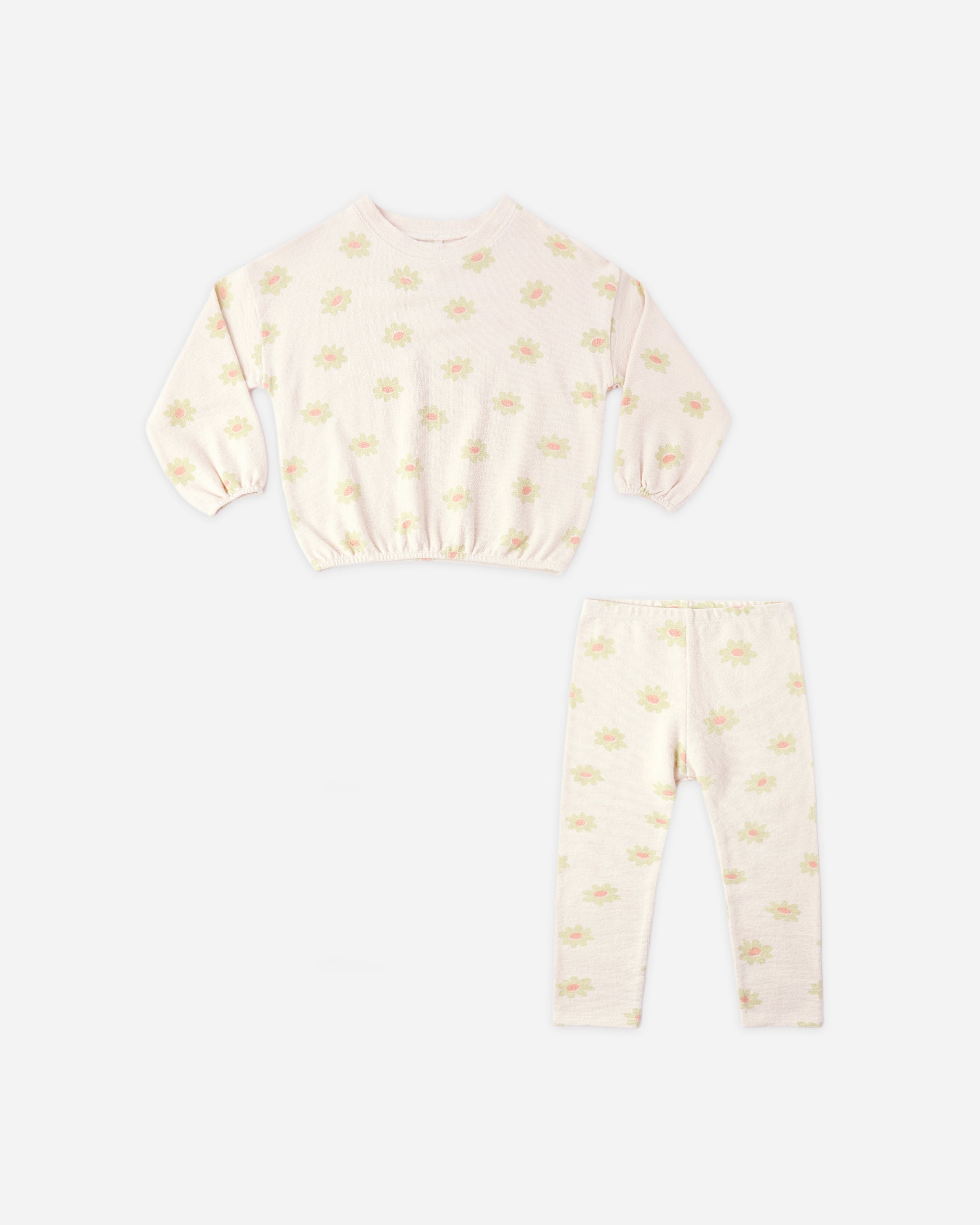 Spongey Knit Set Yellow Daisy - Rylee + Cru | Kids Clothes | Trendy Baby Clothes | Modern Infant Outfits |