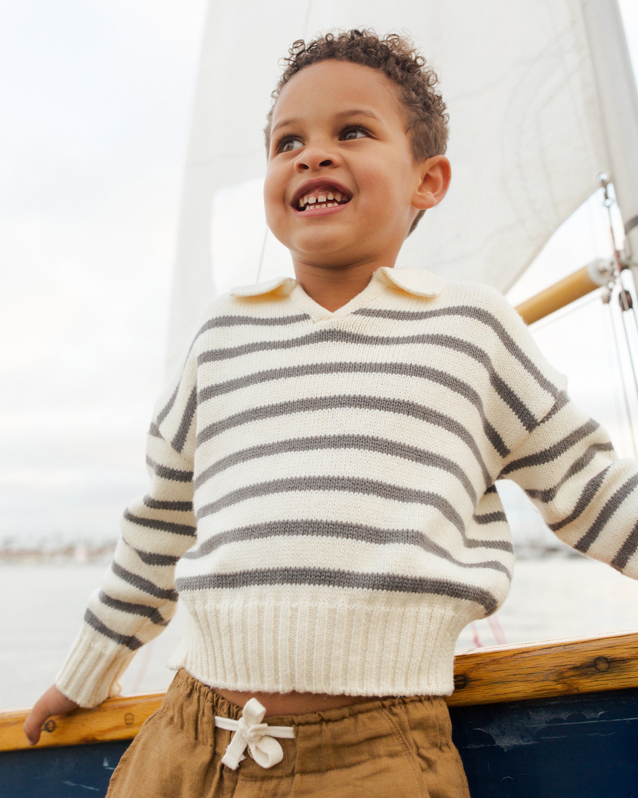 Collared Sweater || Stripe - Rylee + Cru | Kids Clothes | Trendy Baby Clothes | Modern Infant Outfits |