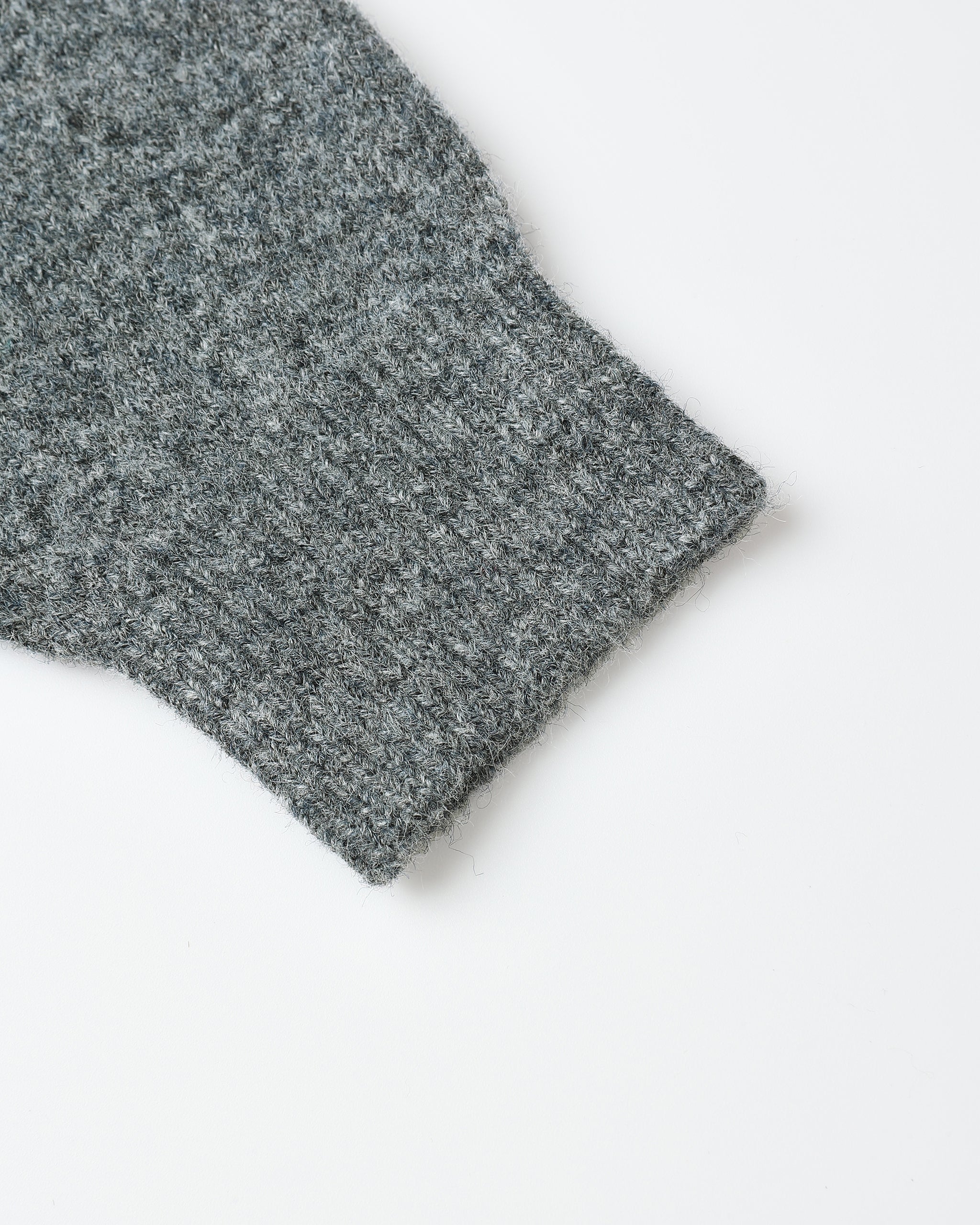 Pull à col || Gris chiné
