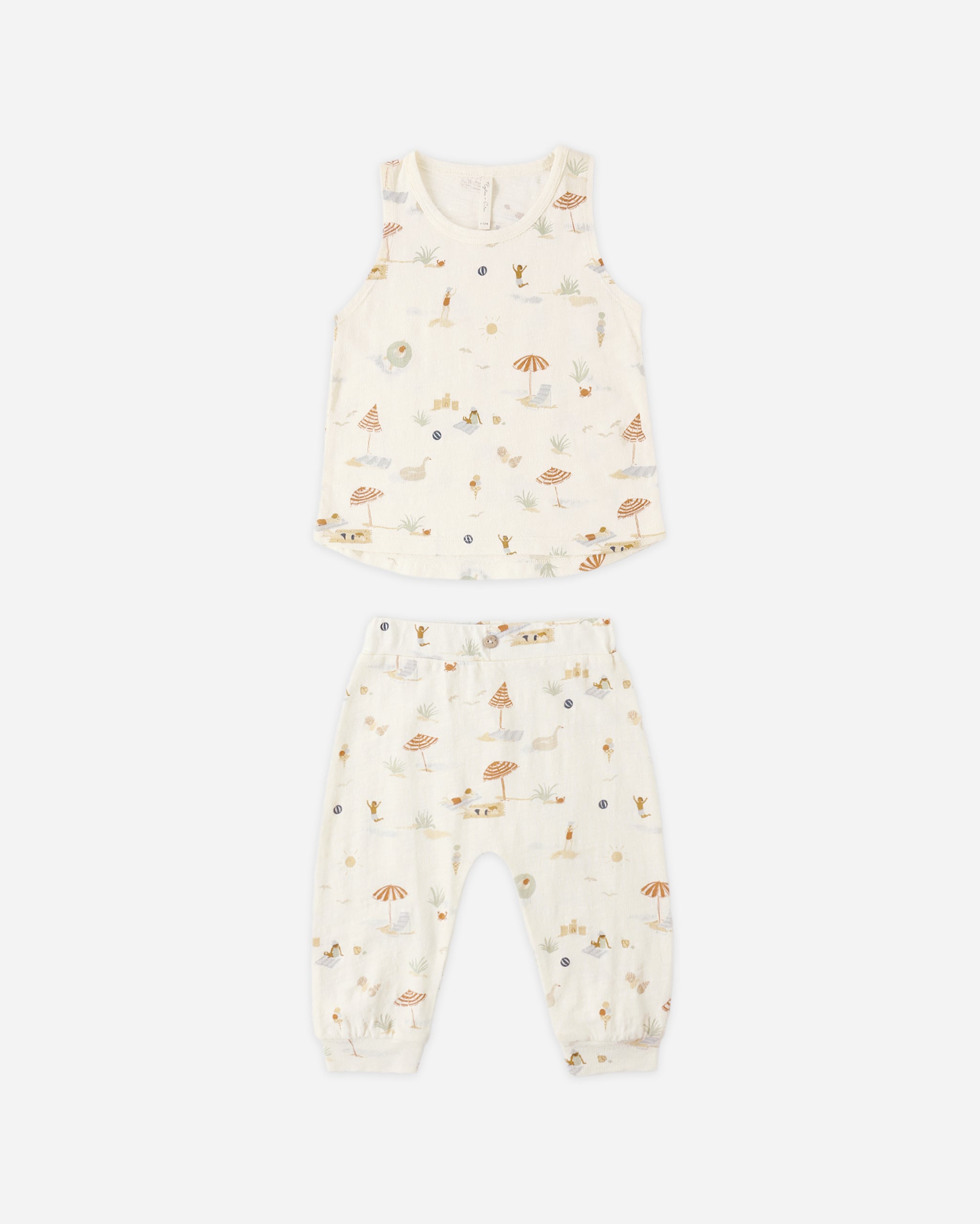 Tank + Slouch Pant Set Beach Day - Rylee + Cru | Kids Clothes | Trendy Baby Clothes | Modern Infant Outfits |