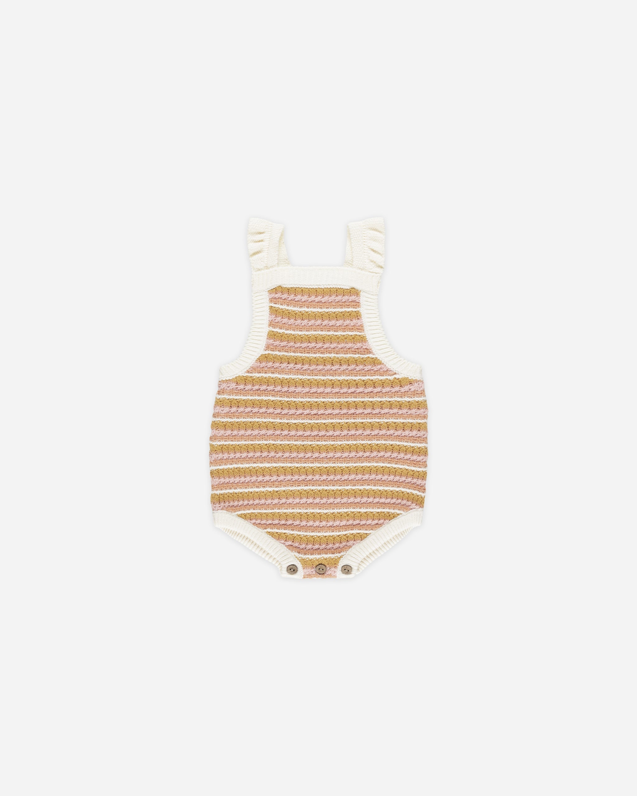 Crochet Romper || Pink Stripe