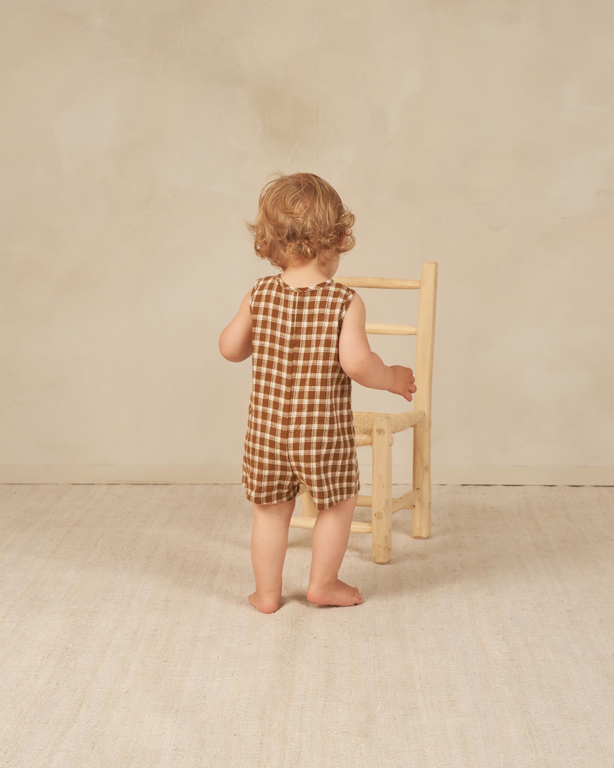 Maverick Romper || Saddle Plaid - Rylee + Cru | Kids Clothes | Trendy Baby Clothes | Modern Infant Outfits |