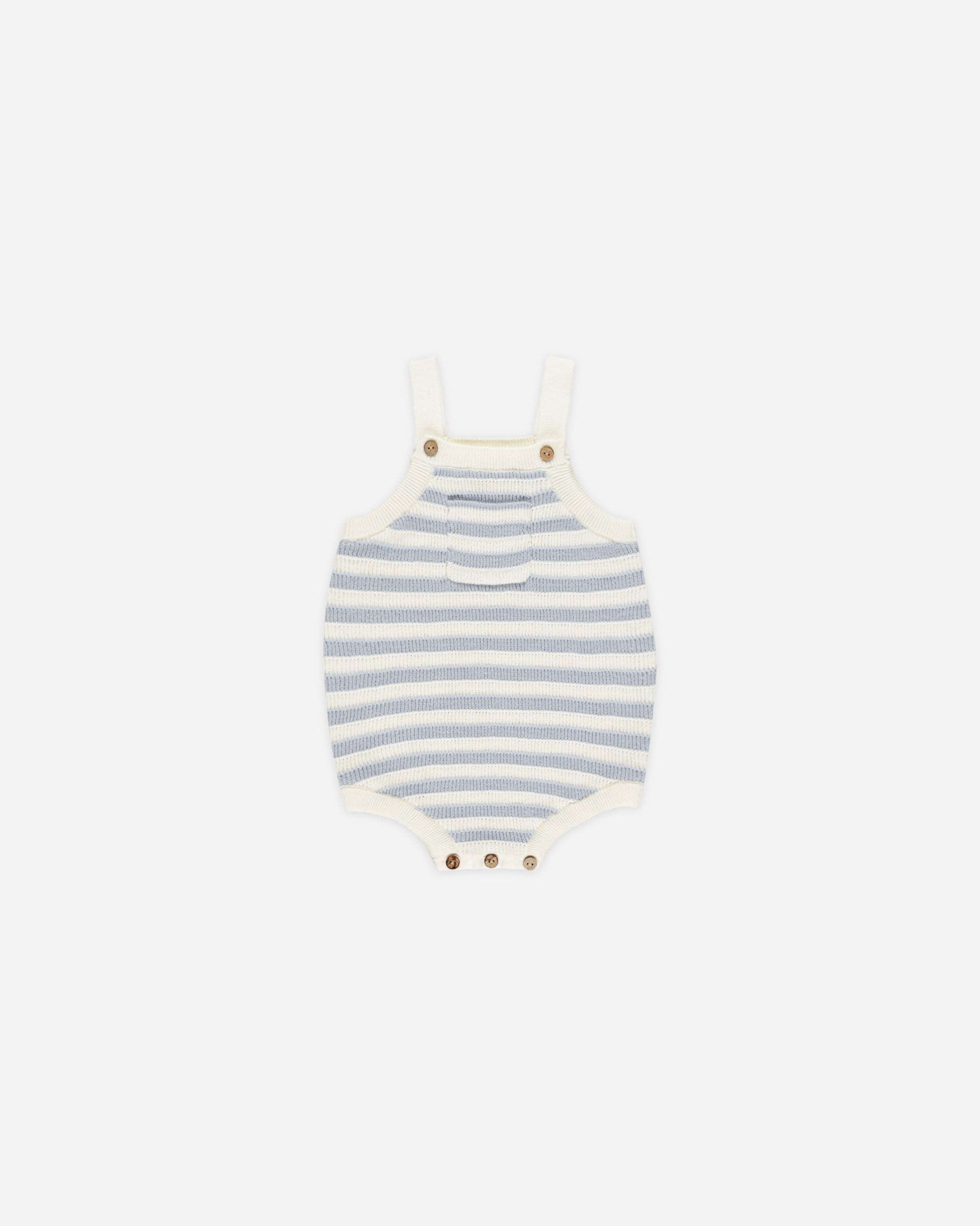 Ashton Knit Romper || Blue Stripe