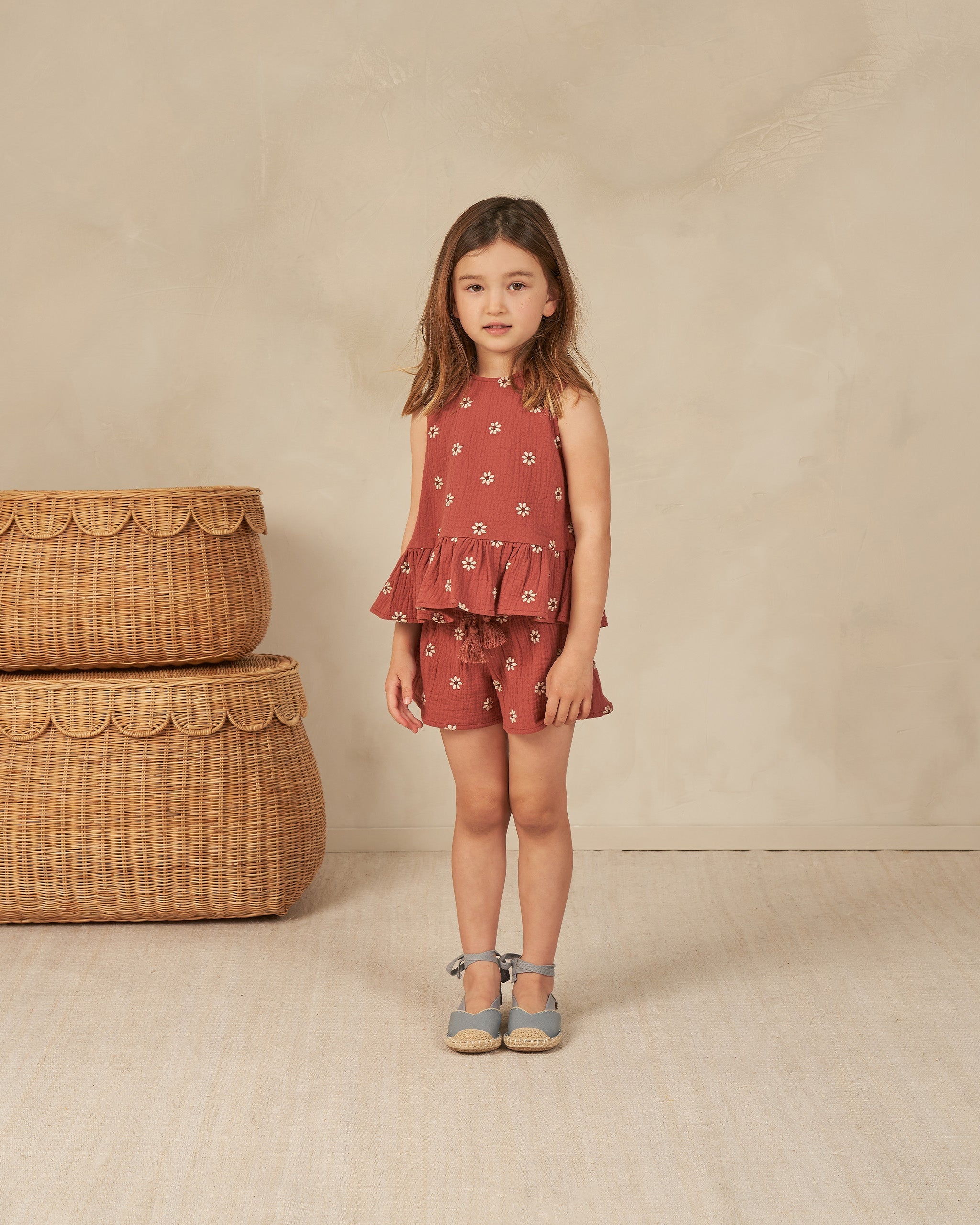 Carrie Set || Embroidered Daisy - Rylee + Cru | Kids Clothes | Trendy Baby Clothes | Modern Infant Outfits |