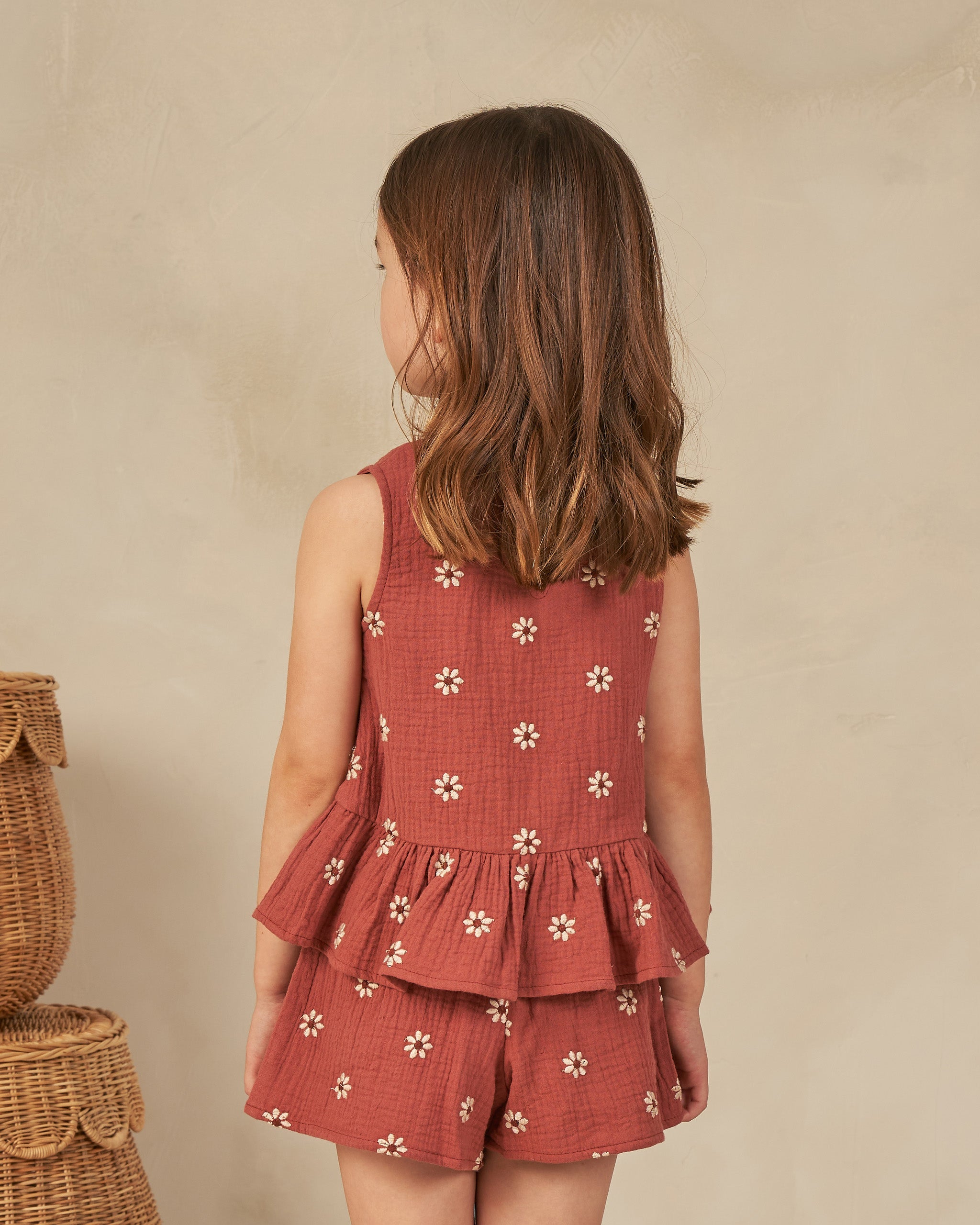 Carrie Set || Embroidered Daisy - Rylee + Cru | Kids Clothes | Trendy Baby Clothes | Modern Infant Outfits |