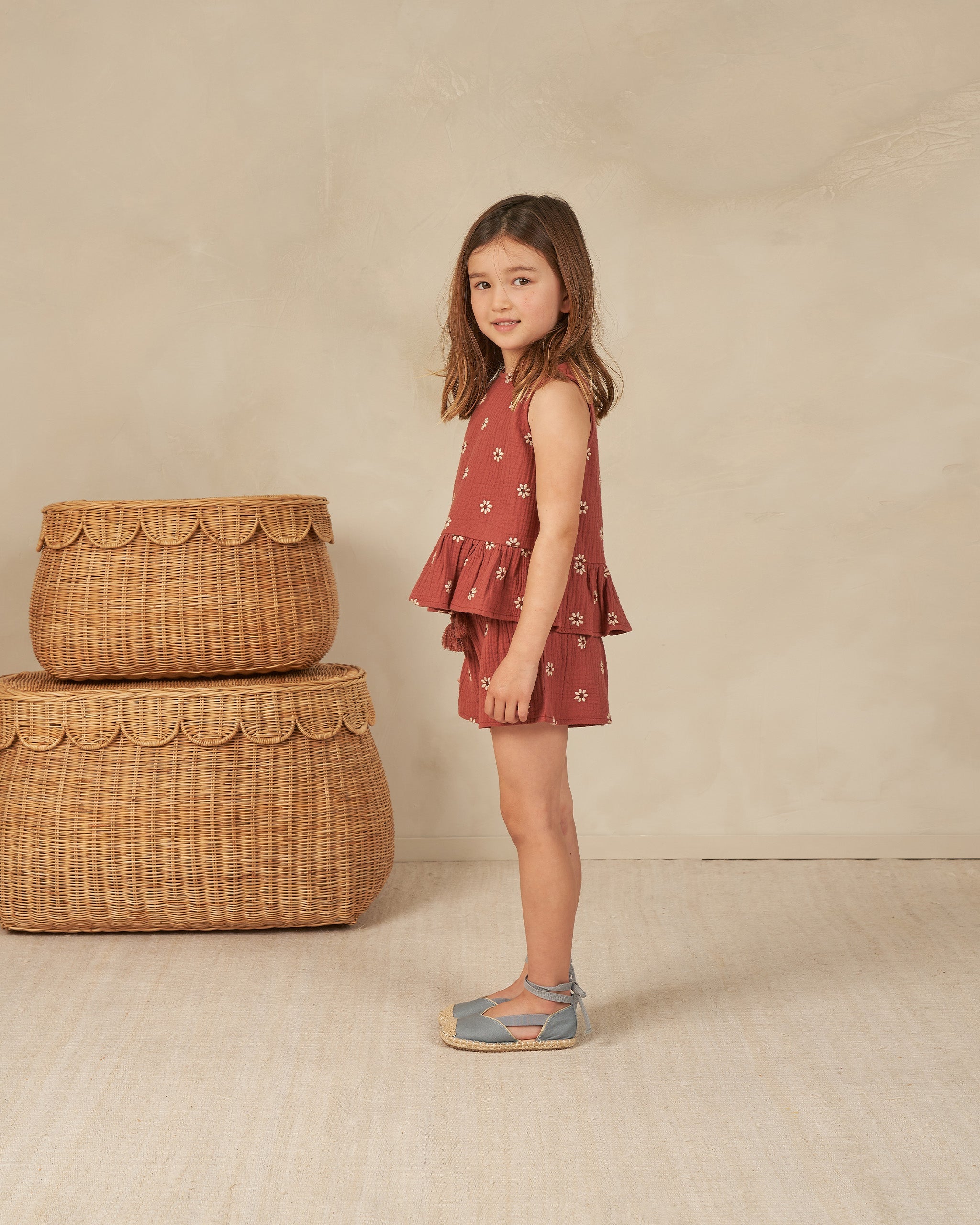 Carrie Set || Embroidered Daisy - Rylee + Cru | Kids Clothes | Trendy Baby Clothes | Modern Infant Outfits |