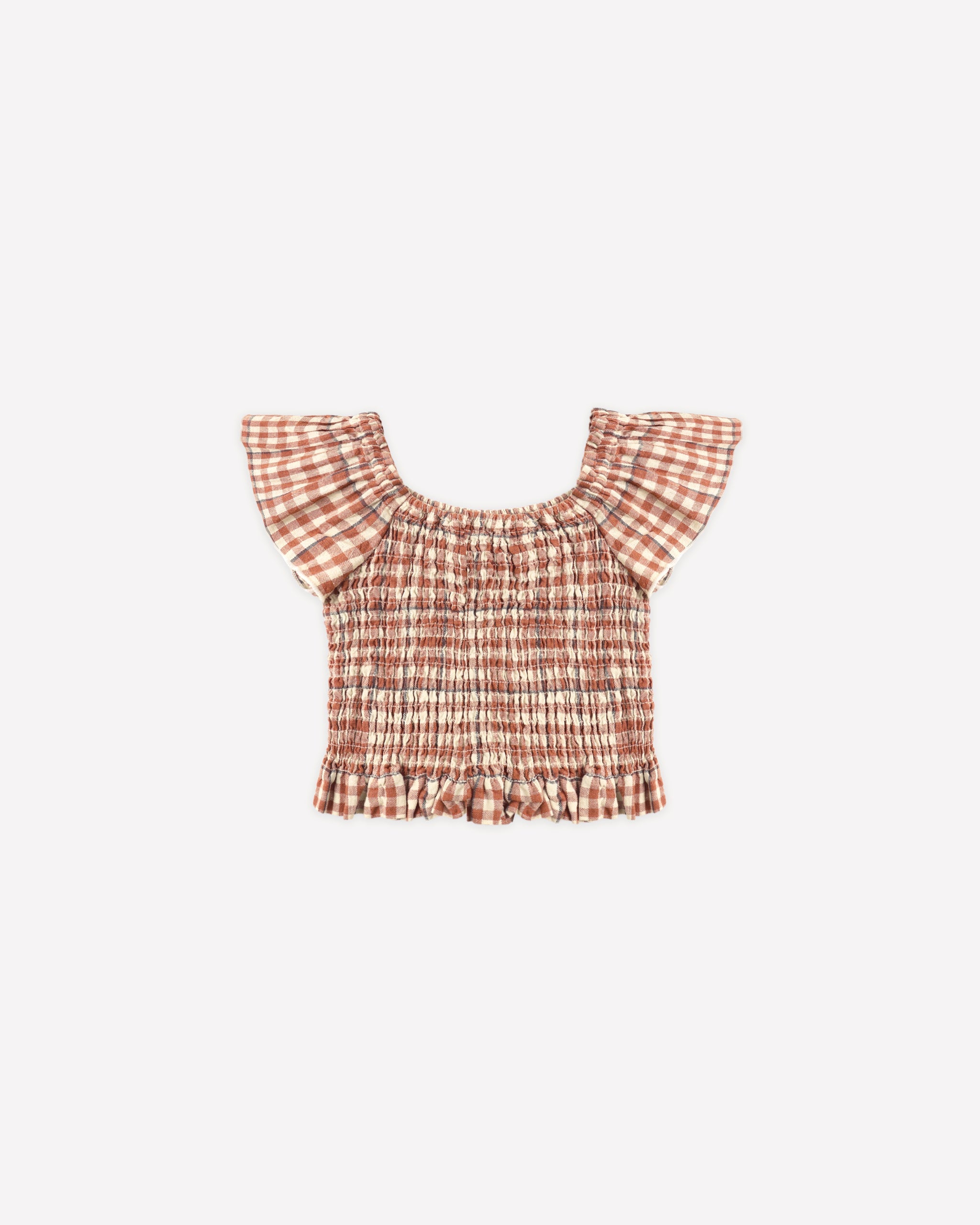 Zayla Top Poppy Gingham - Rylee + Cru | Kids Clothes | Trendy Baby Clothes | Modern Infant Outfits |