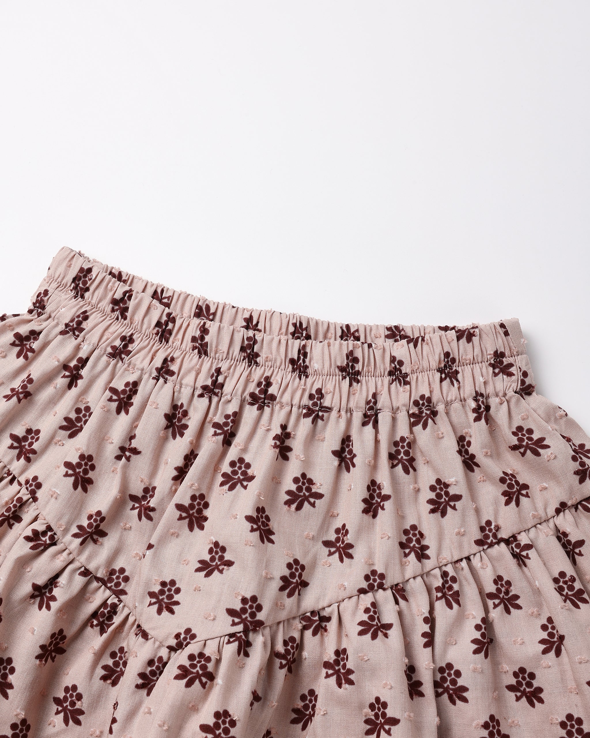 Tiered Mini Skirt || Blush Fleur