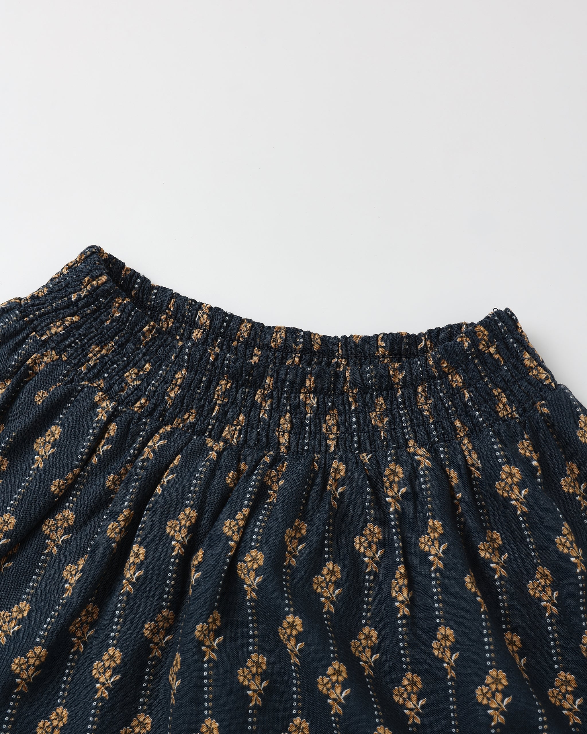 Smocked V Mini Skirt || Vintage Bloom