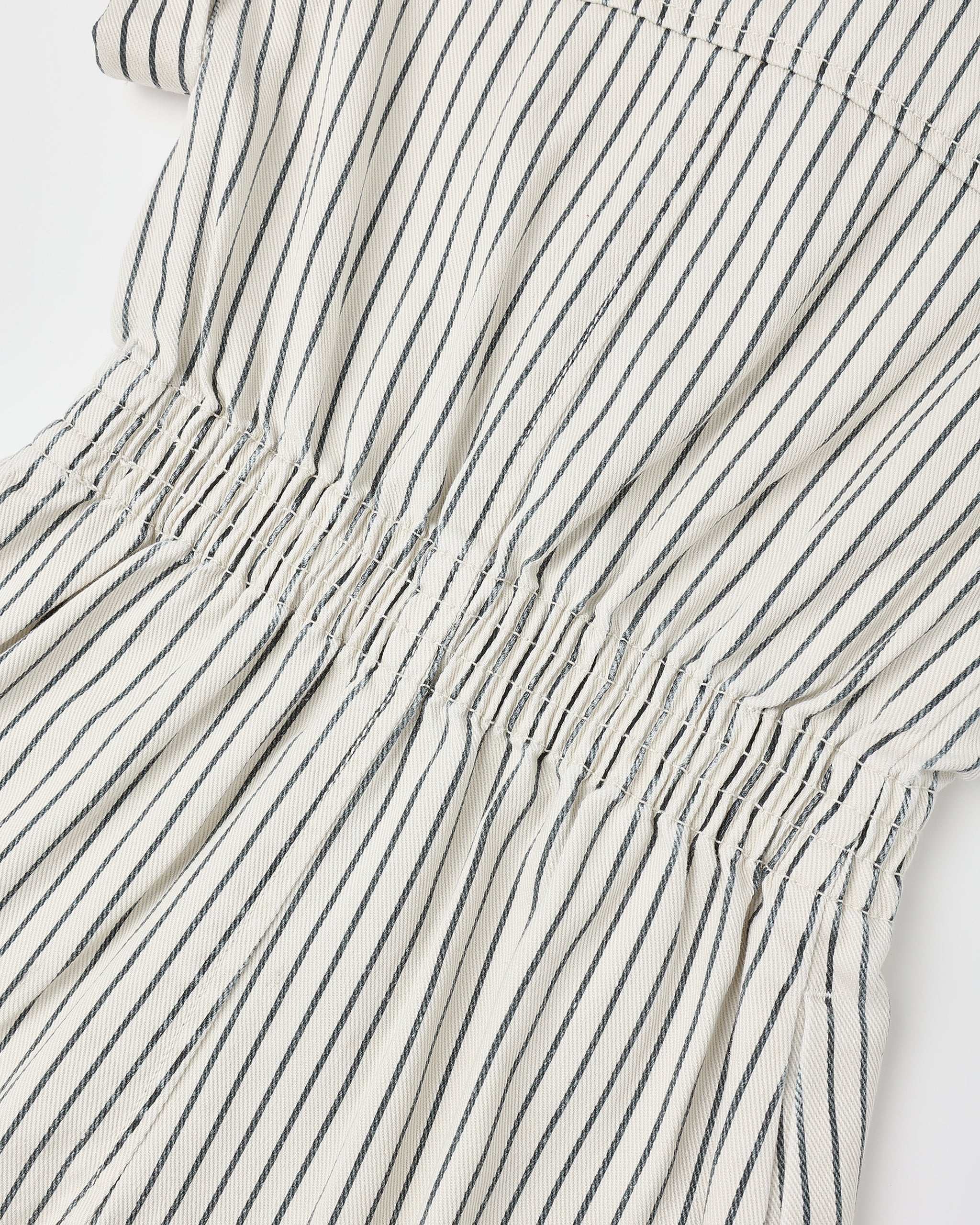 Utility Romper || Navy Pinstripe