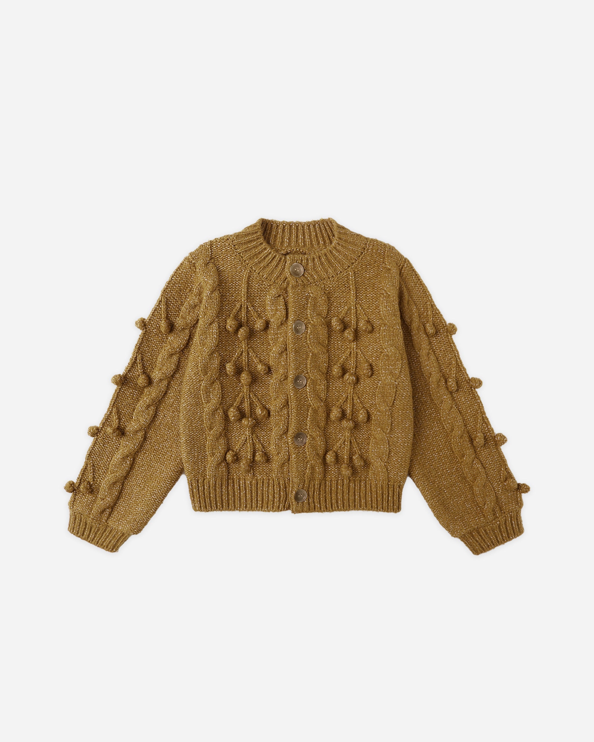 Cardigan à pompons || Doré