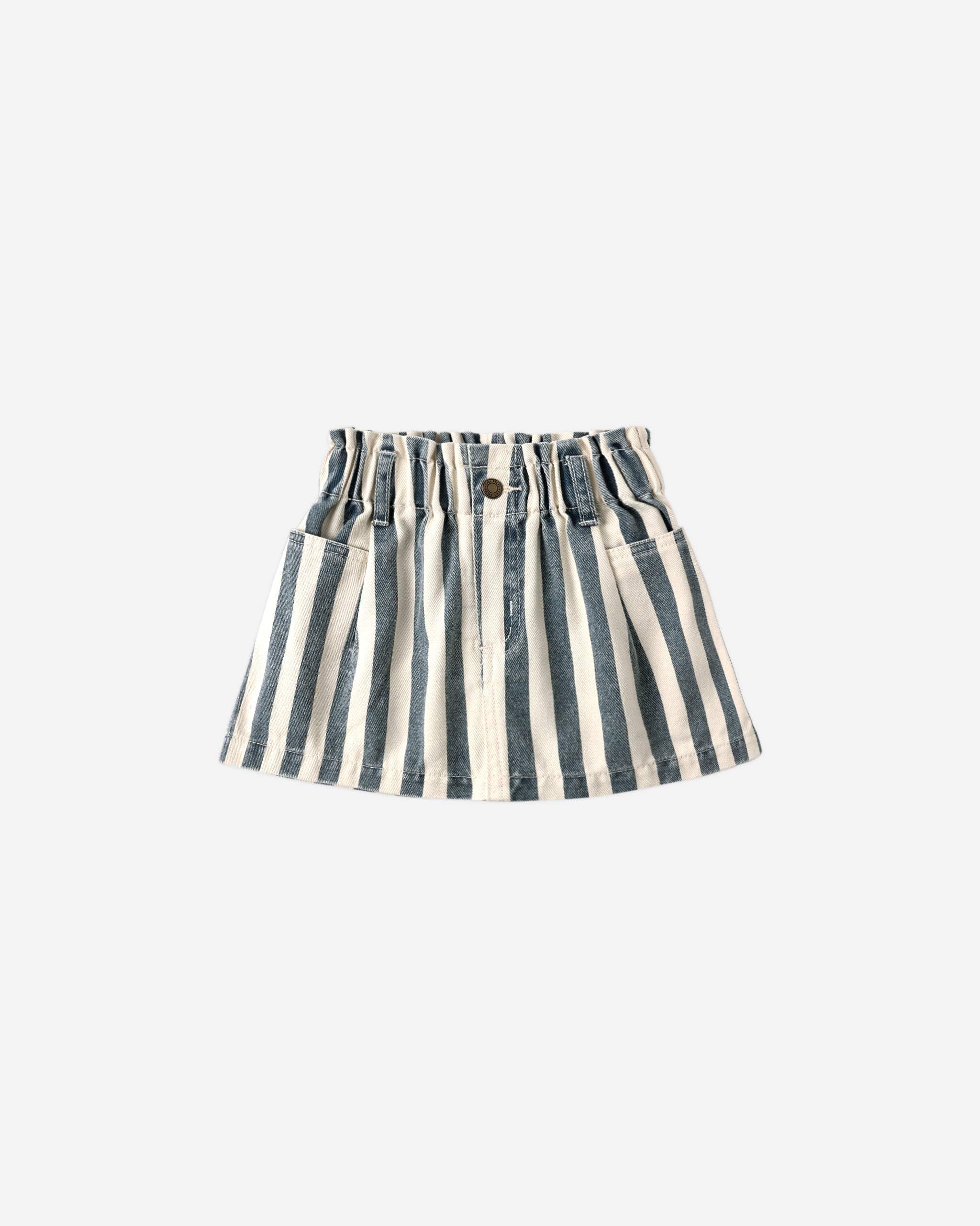 Denim Mini Skirt Navy Stripe - Rylee + Cru | Kids Clothes | Trendy Baby Clothes | Modern Infant Outfits |