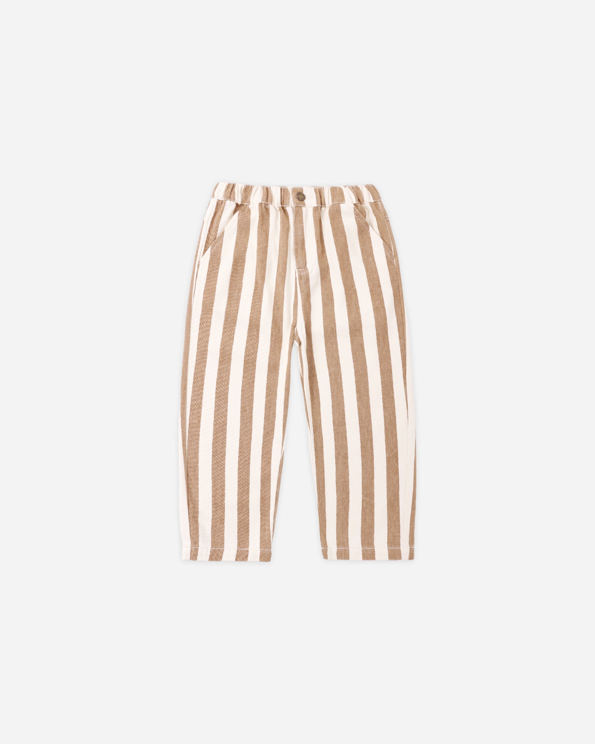 Pantalon ample à rayures tennis fauve
