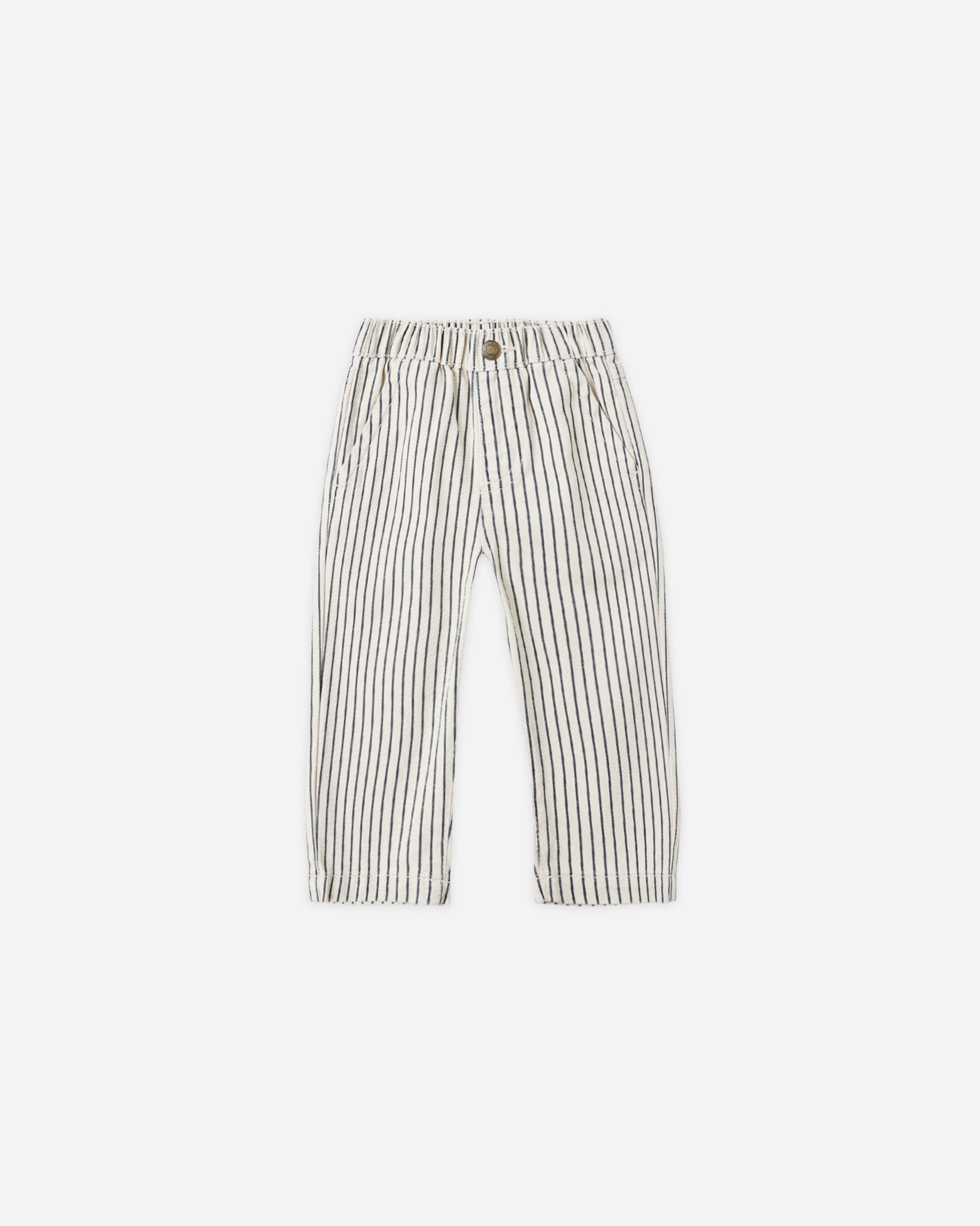 Pantalon ample || Rayures bleu marine