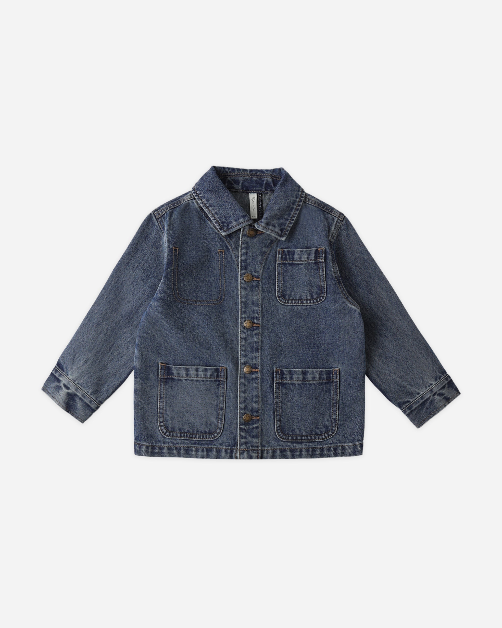 Denim Chore Coat Navy - Rylee + Cru | Kids Clothes | Trendy Baby Clothes | Modern Infant Outfits |