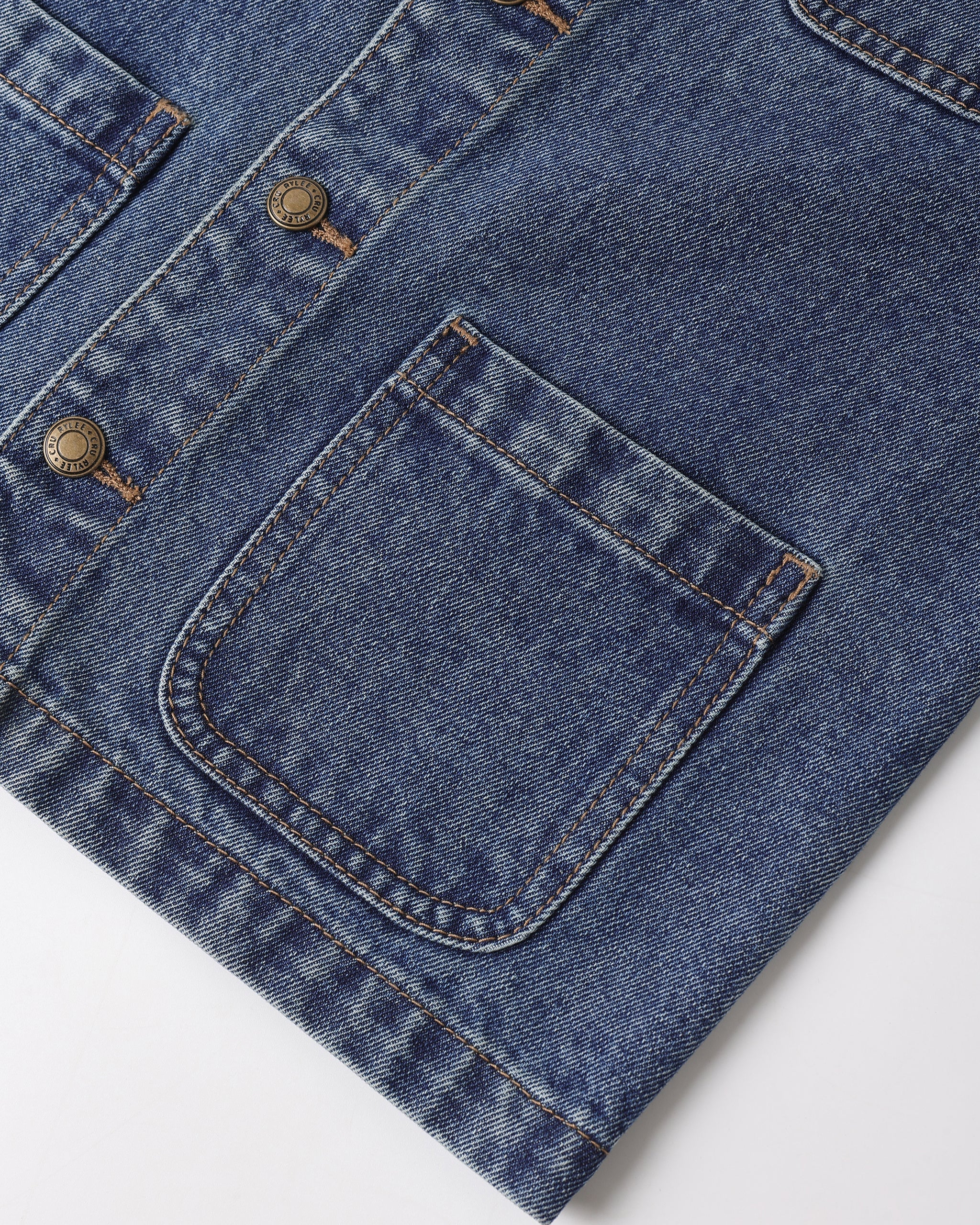 Denim Chore Coat Navy - Rylee + Cru | Kids Clothes | Trendy Baby Clothes | Modern Infant Outfits |