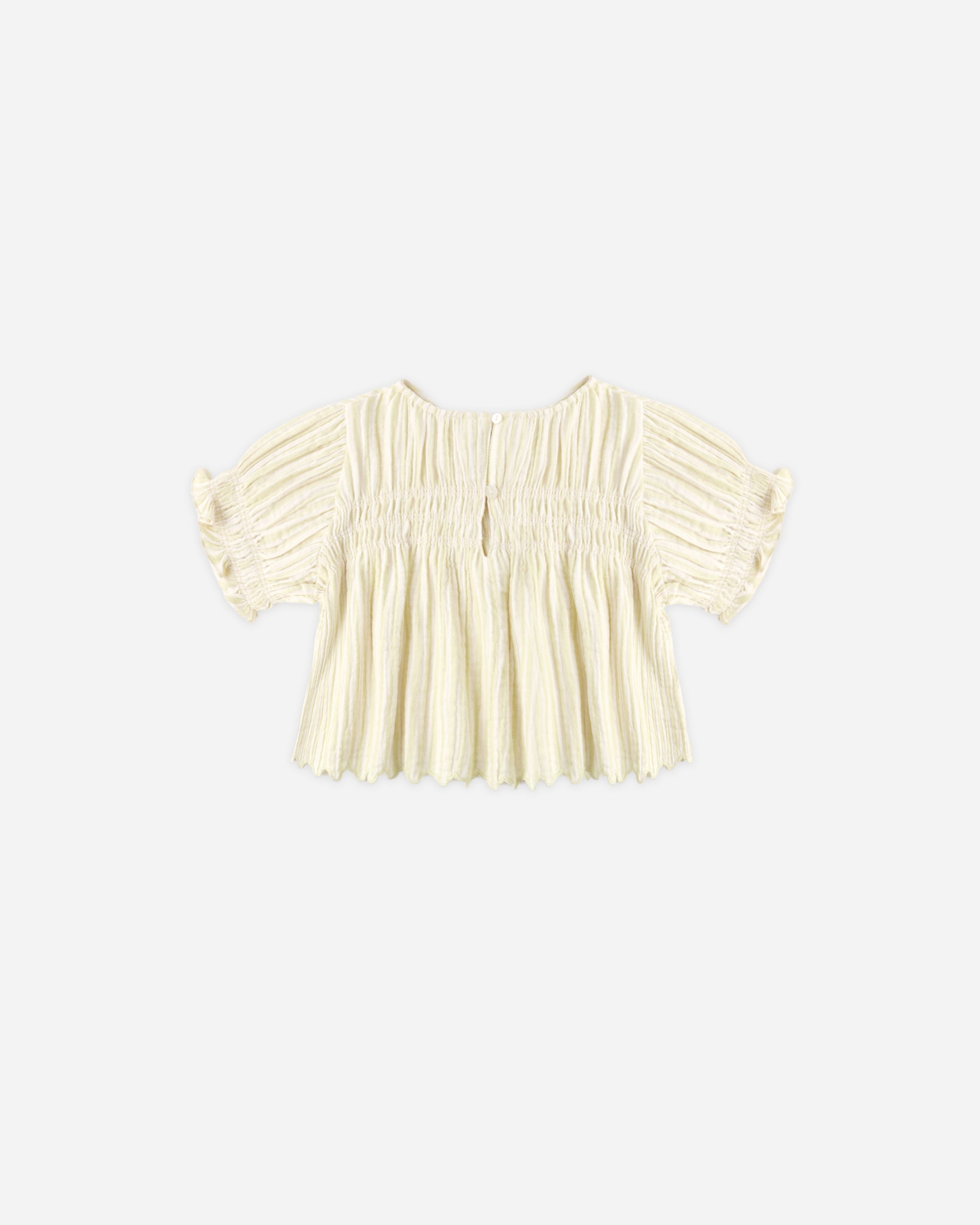 Colette Top Citron Stripe - Rylee + Cru | Kids Clothes | Trendy Baby Clothes | Modern Infant Outfits |