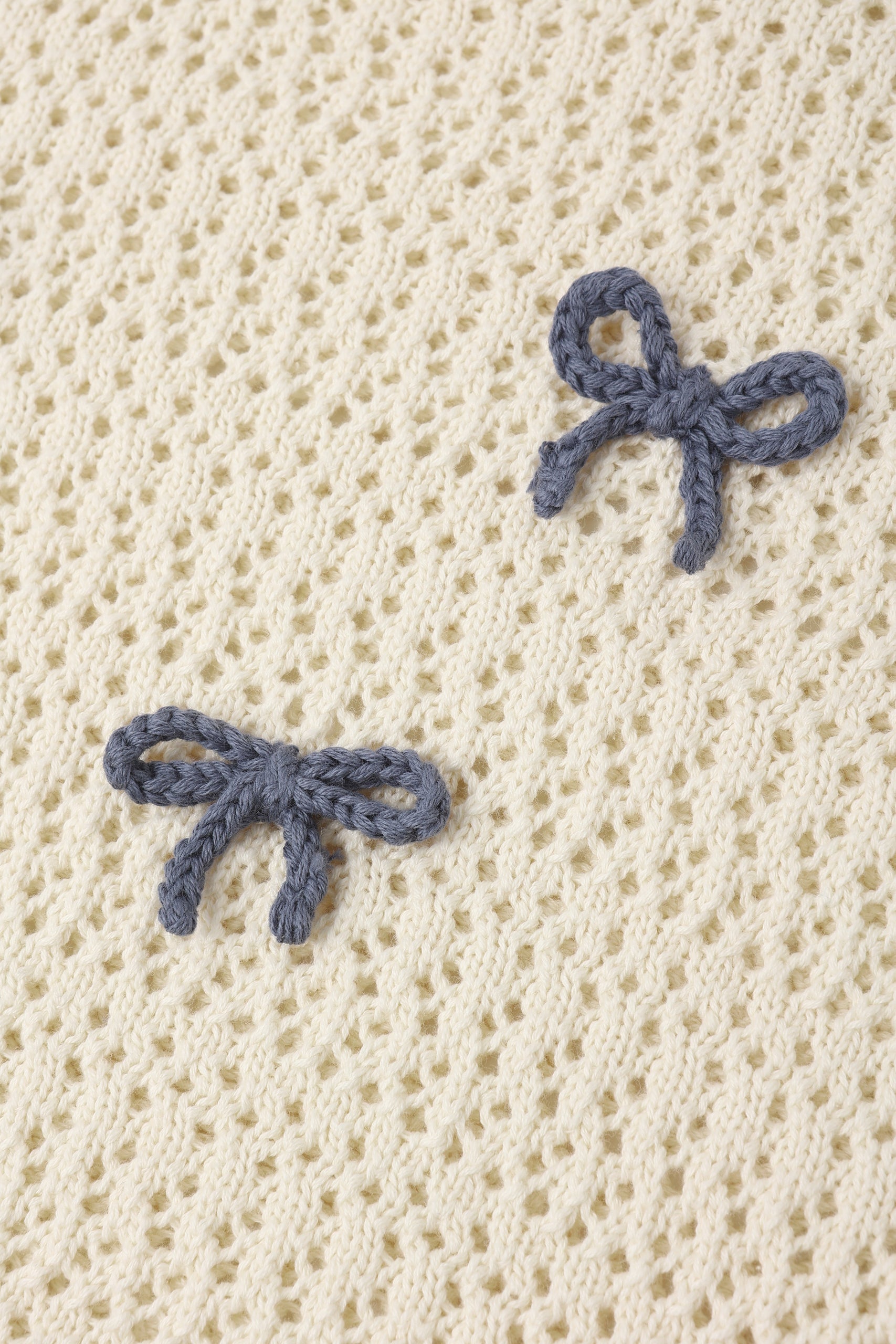 Crochet Knit Pullover Bows