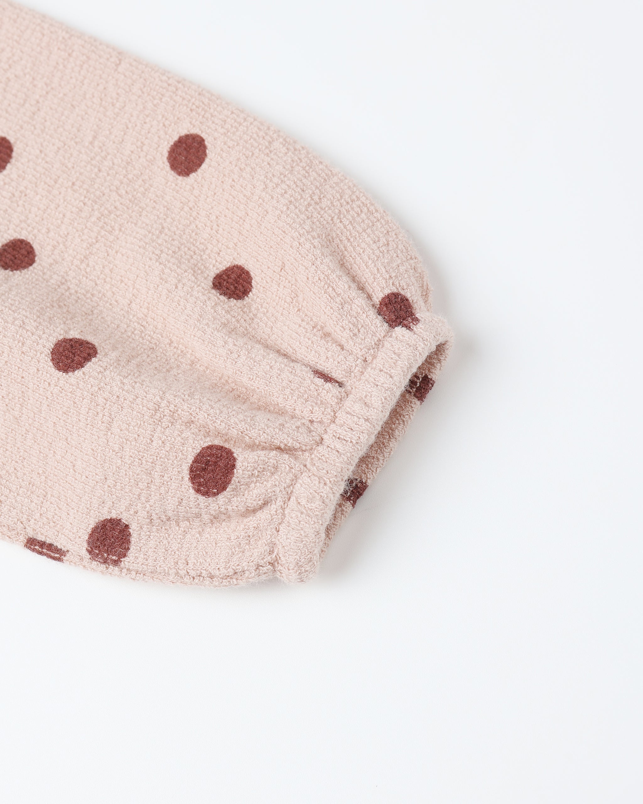 Spongey Knit Romper || Polka Dots