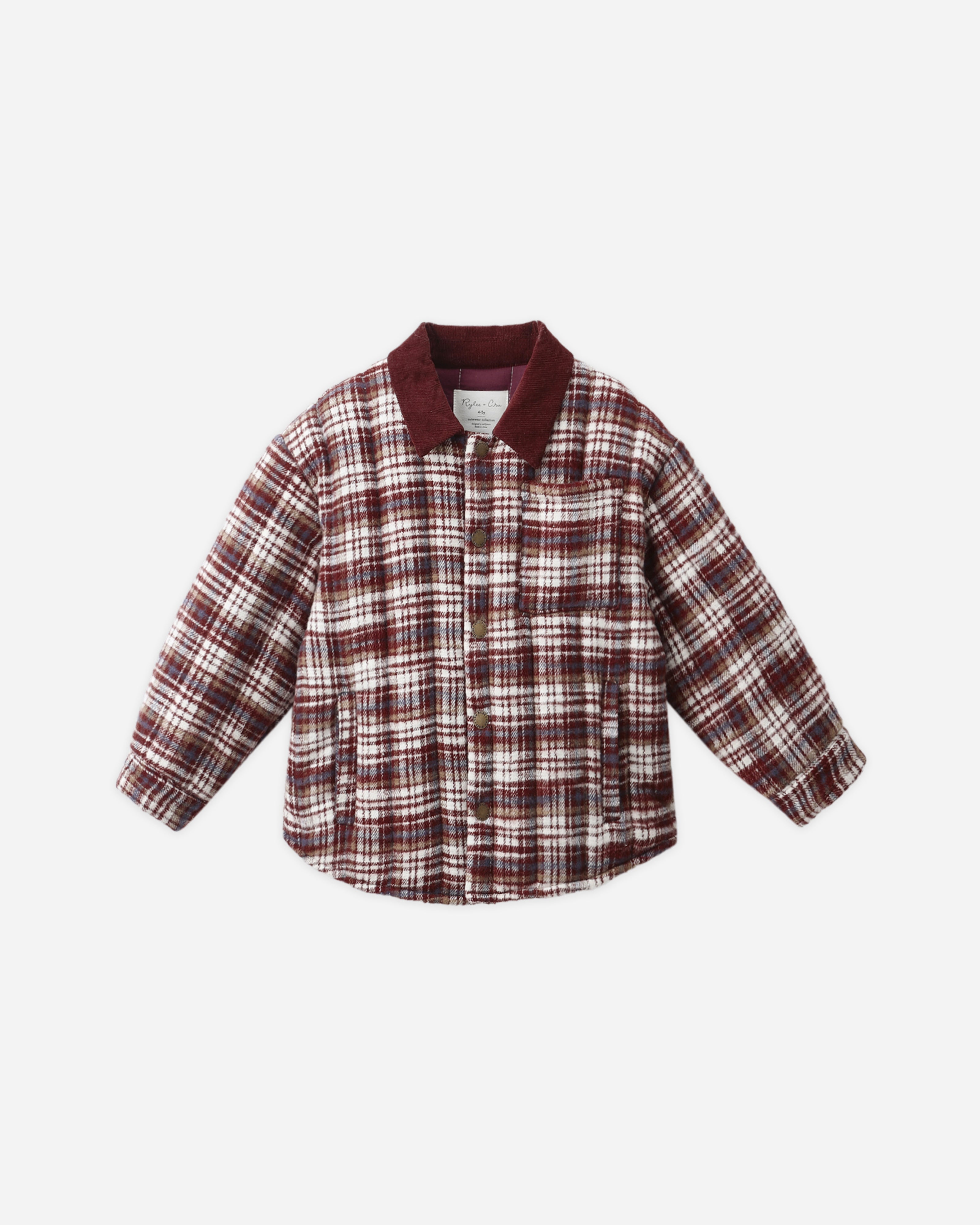 Veste matelassée Nashville || Plaid bordeaux