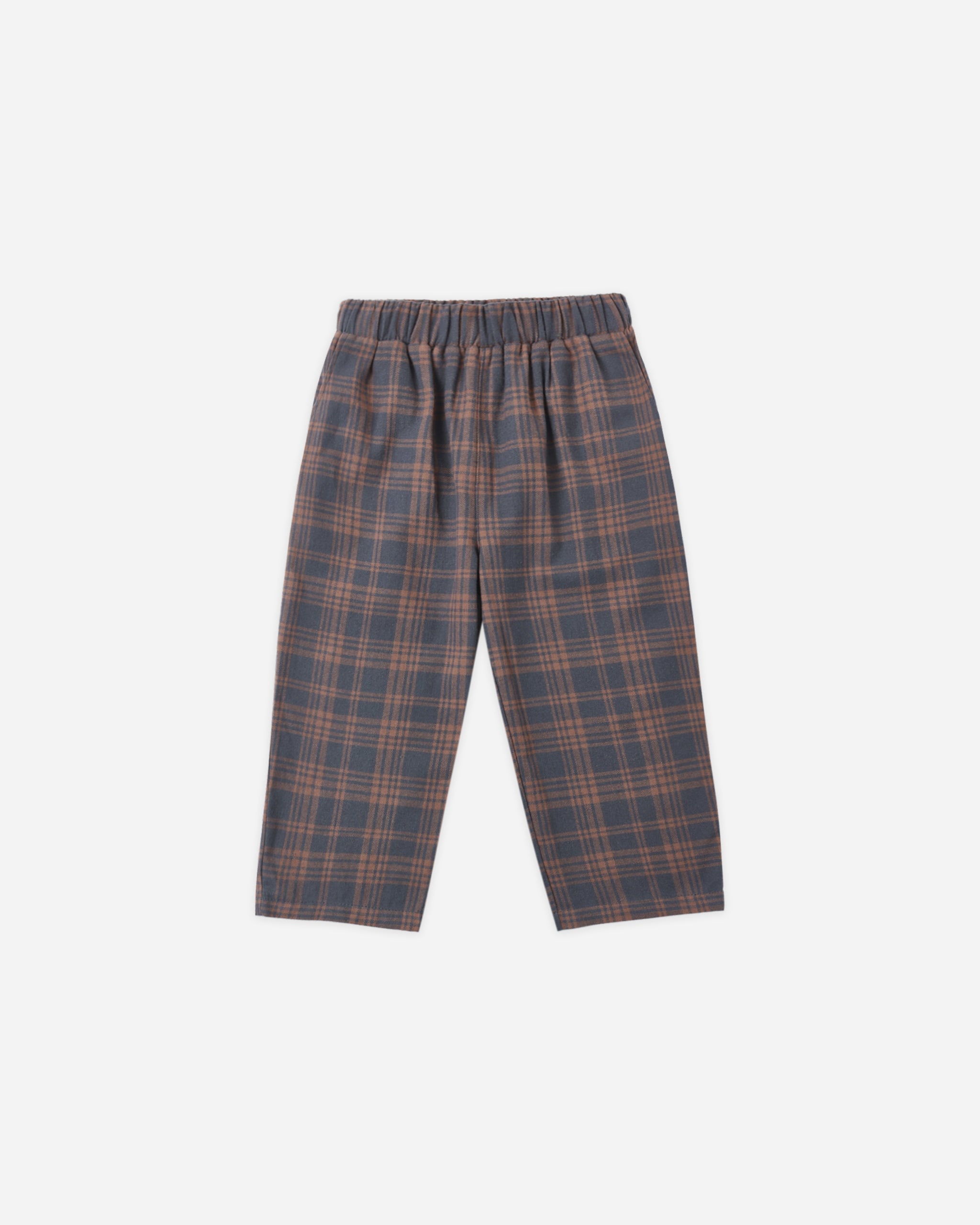 Pantalon Palmer à carreaux bleu nuit