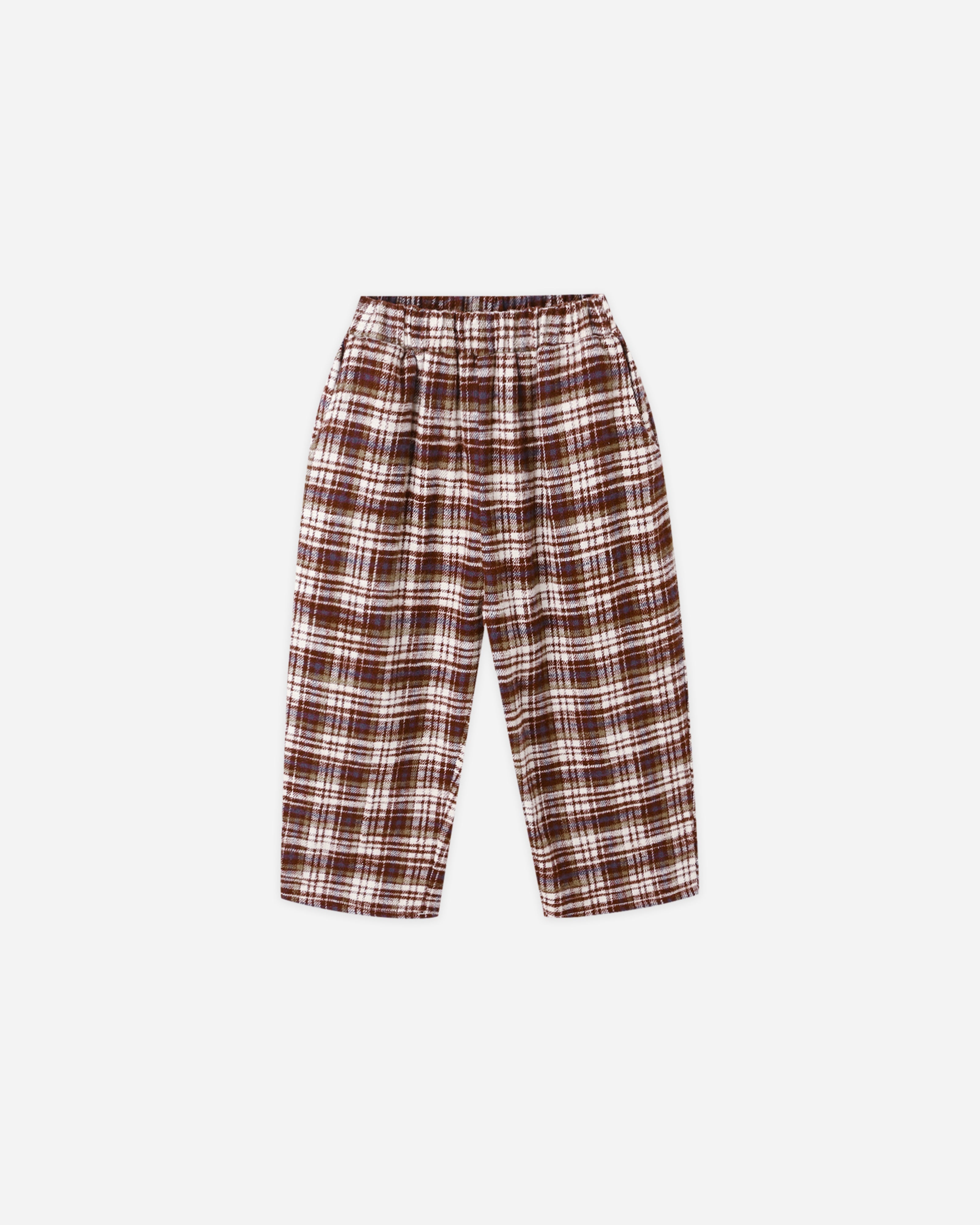Pantalon Palmer || Plaid bordeaux