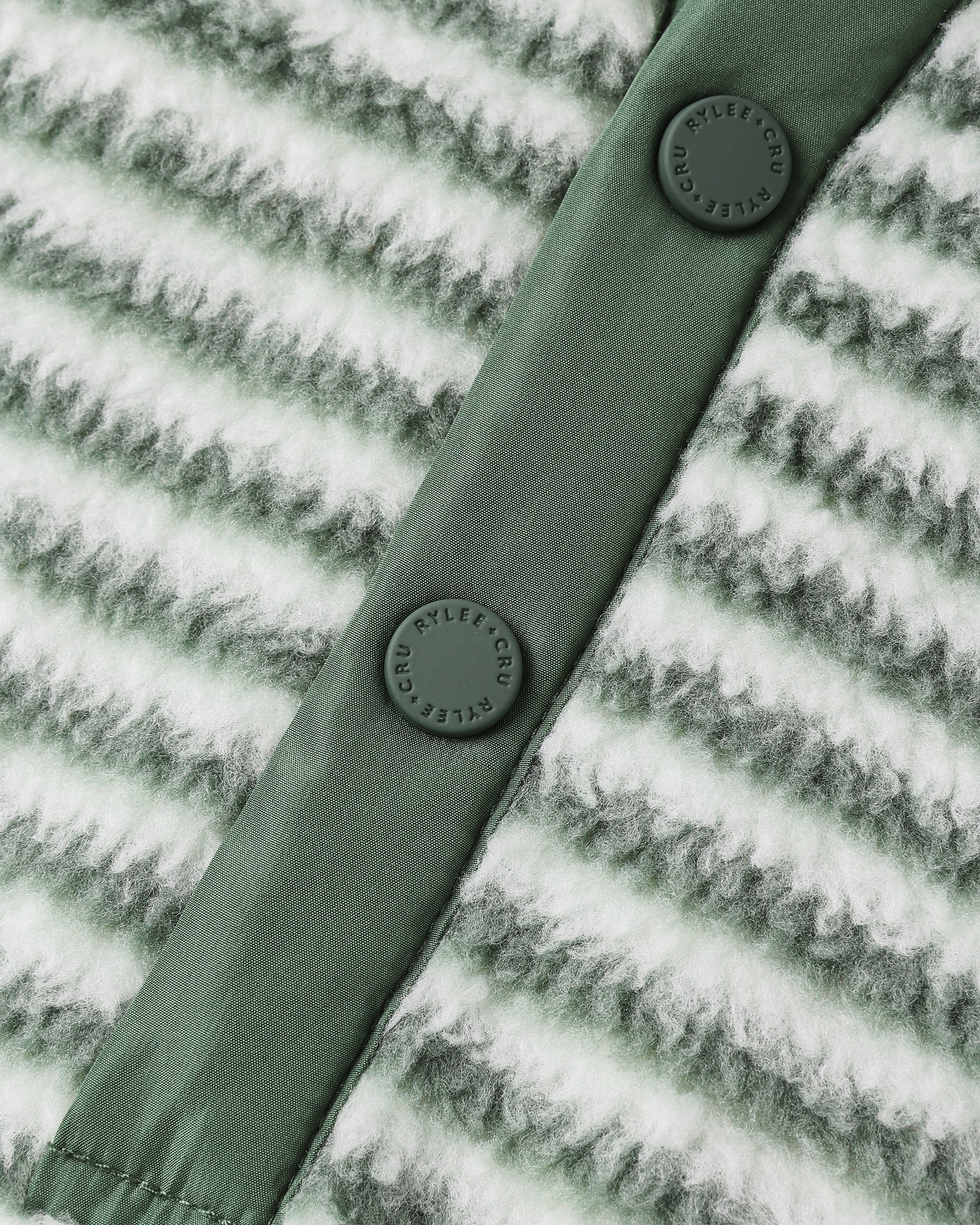 Fuzzy Winter Jumpsuit || Evergreen Stripe