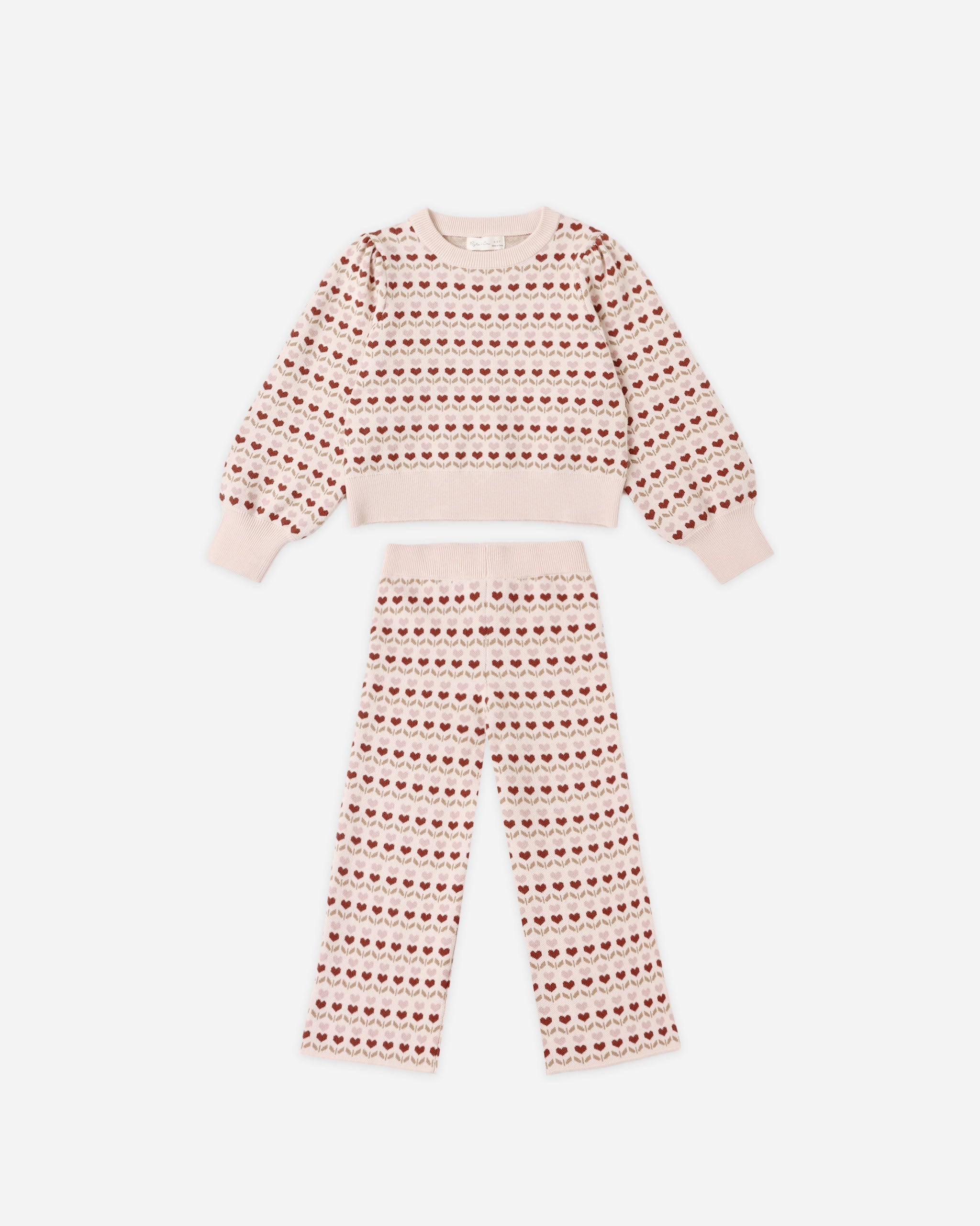 Jacquard Knit Set || Ruby Hearts
