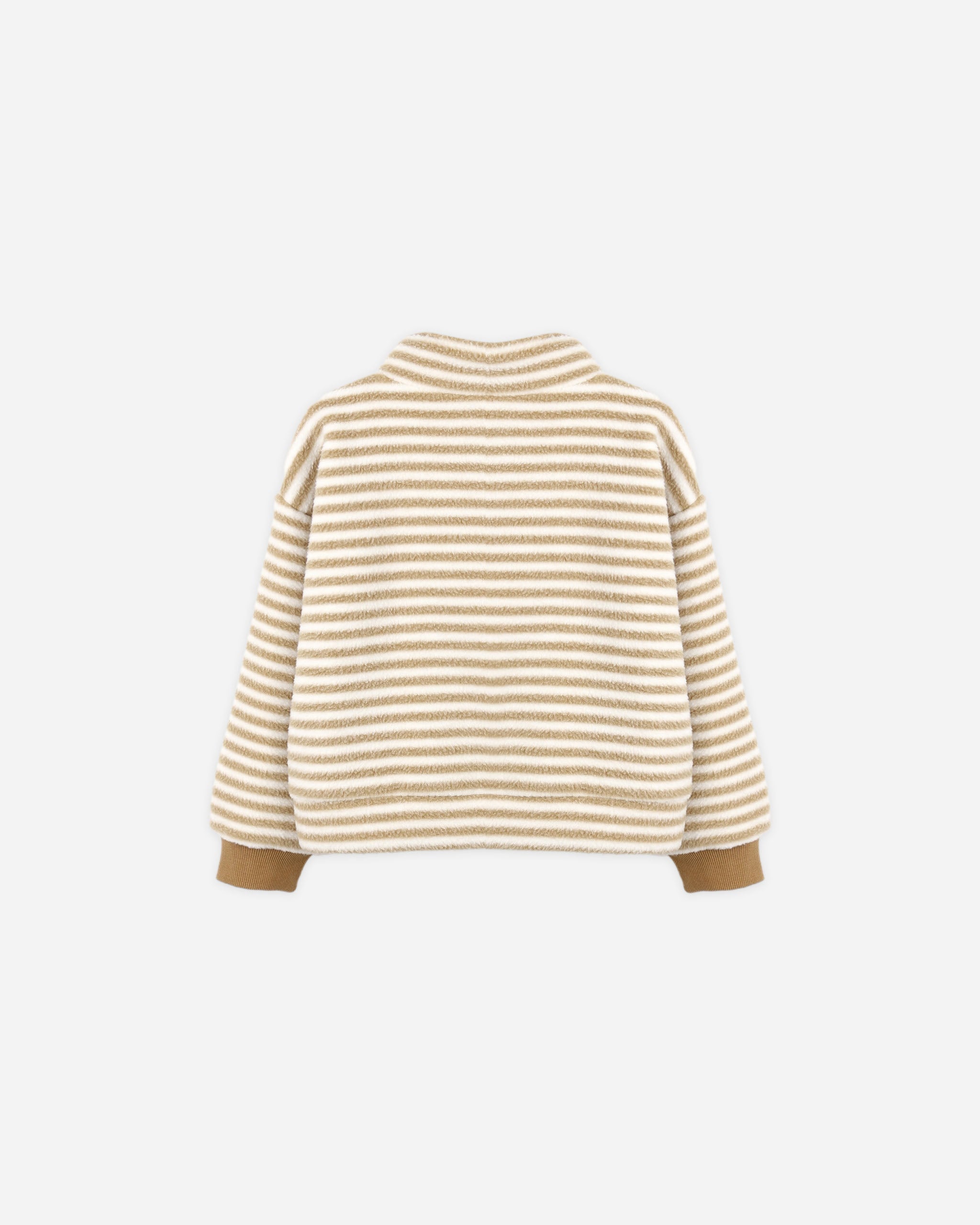 Snap Pullover || Toffee Stripe