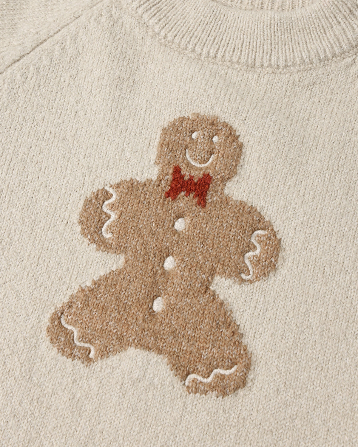 Relaxed Raglan Sweater Gingerbread Man
