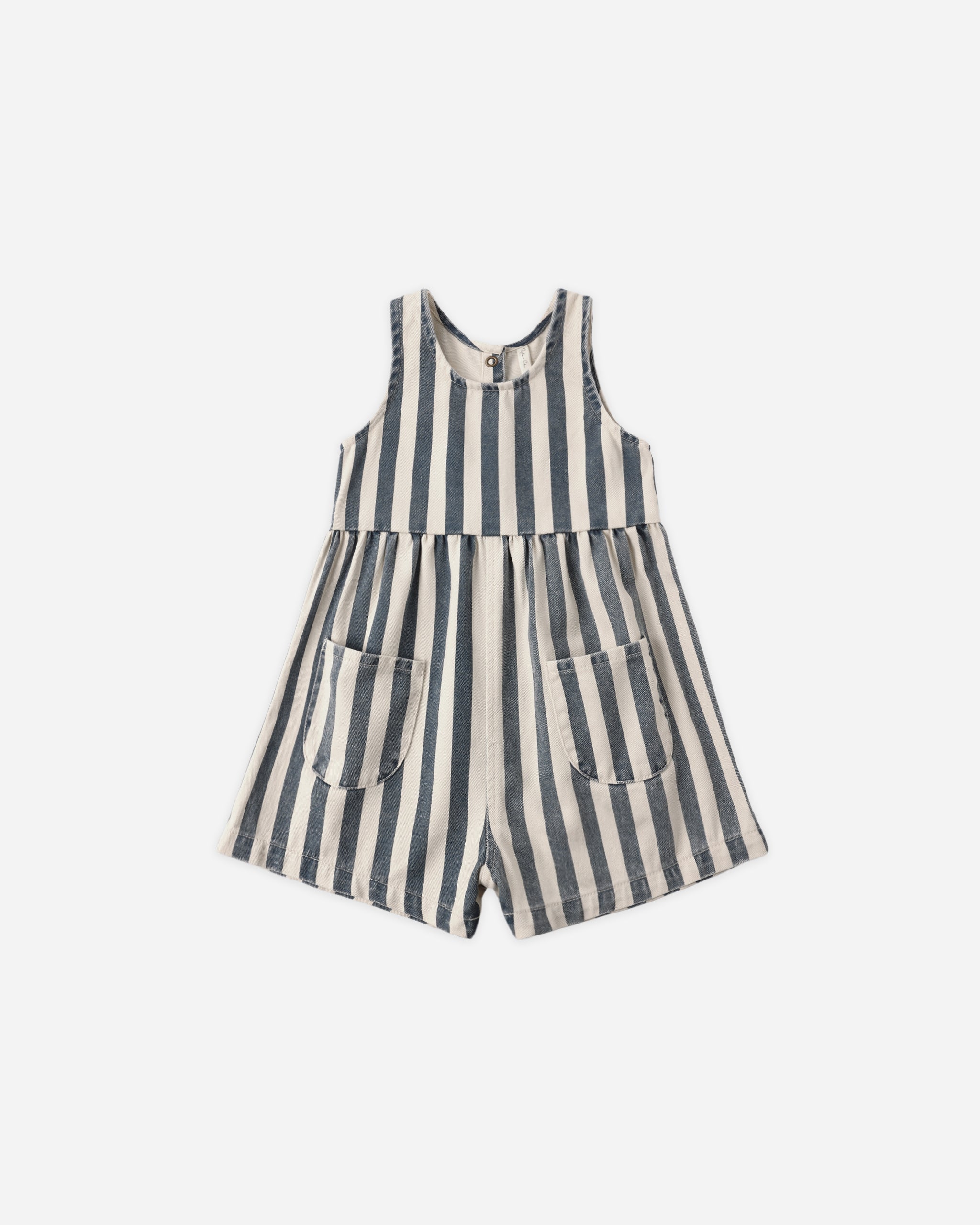 Dani Romper Navy Stripe - Rylee + Cru | Kids Clothes | Trendy Baby Clothes | Modern Infant Outfits |