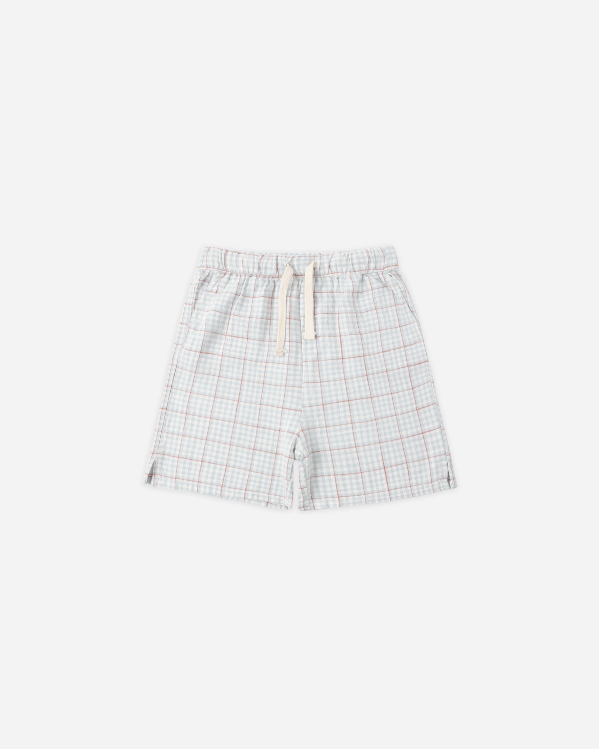 Perry Short Light Blue Plaid - Rylee + Cru | Kids Clothes | Trendy Baby Clothes | Modern Infant Outfits |