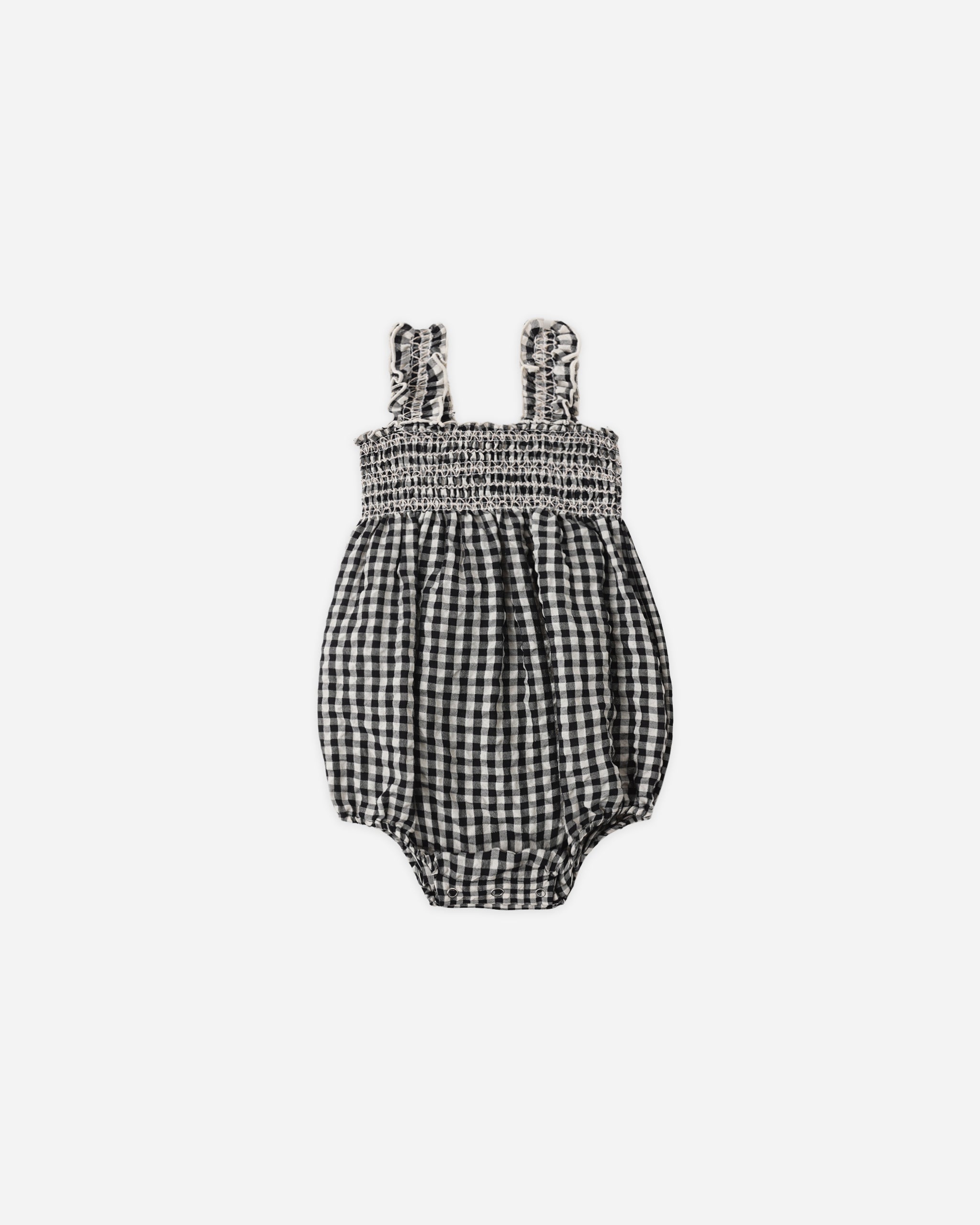 Julia Romper Black Check - Rylee + Cru | Kids Clothes | Trendy Baby Clothes | Modern Infant Outfits |