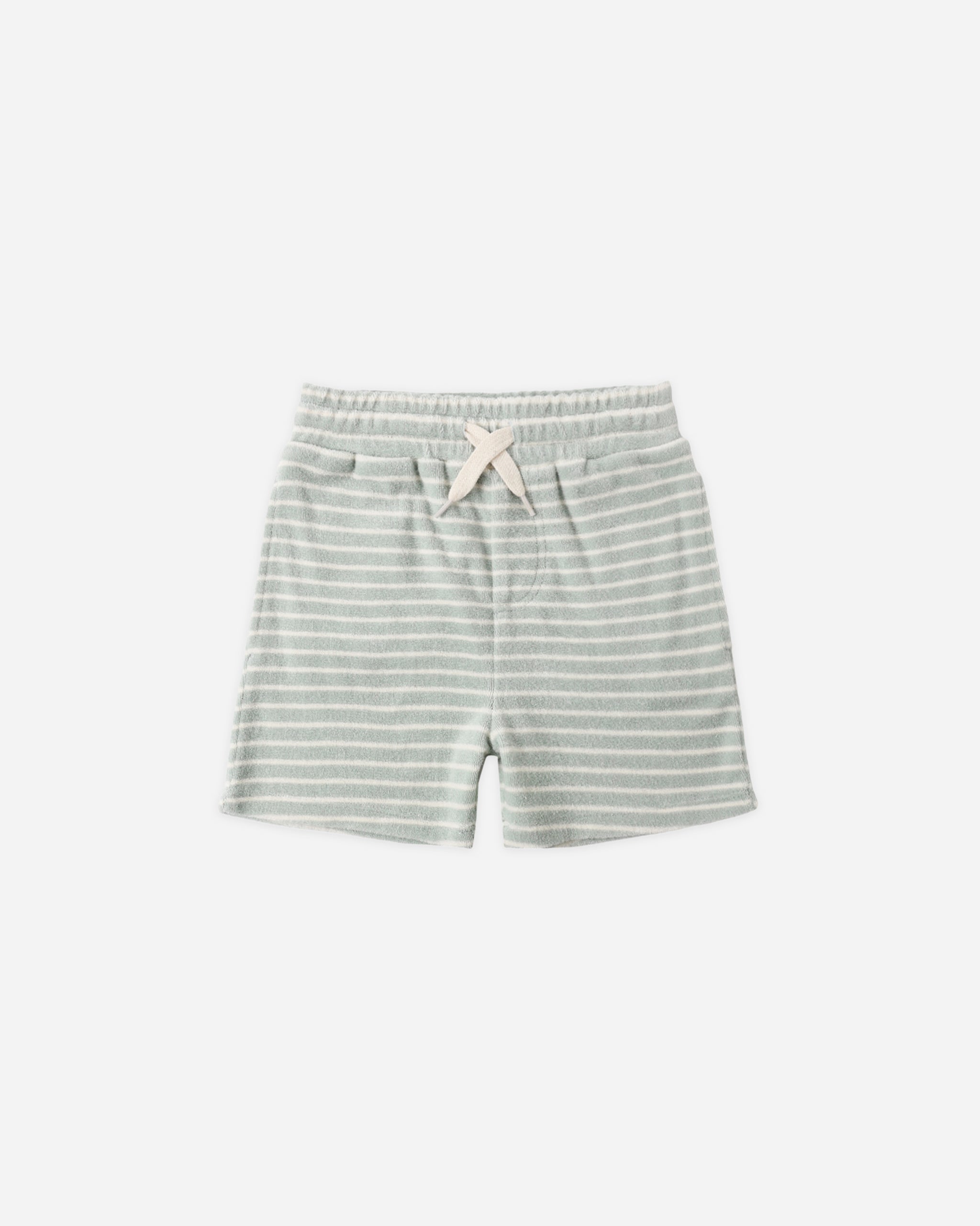 Terry Boys Short Seafoam Stripe