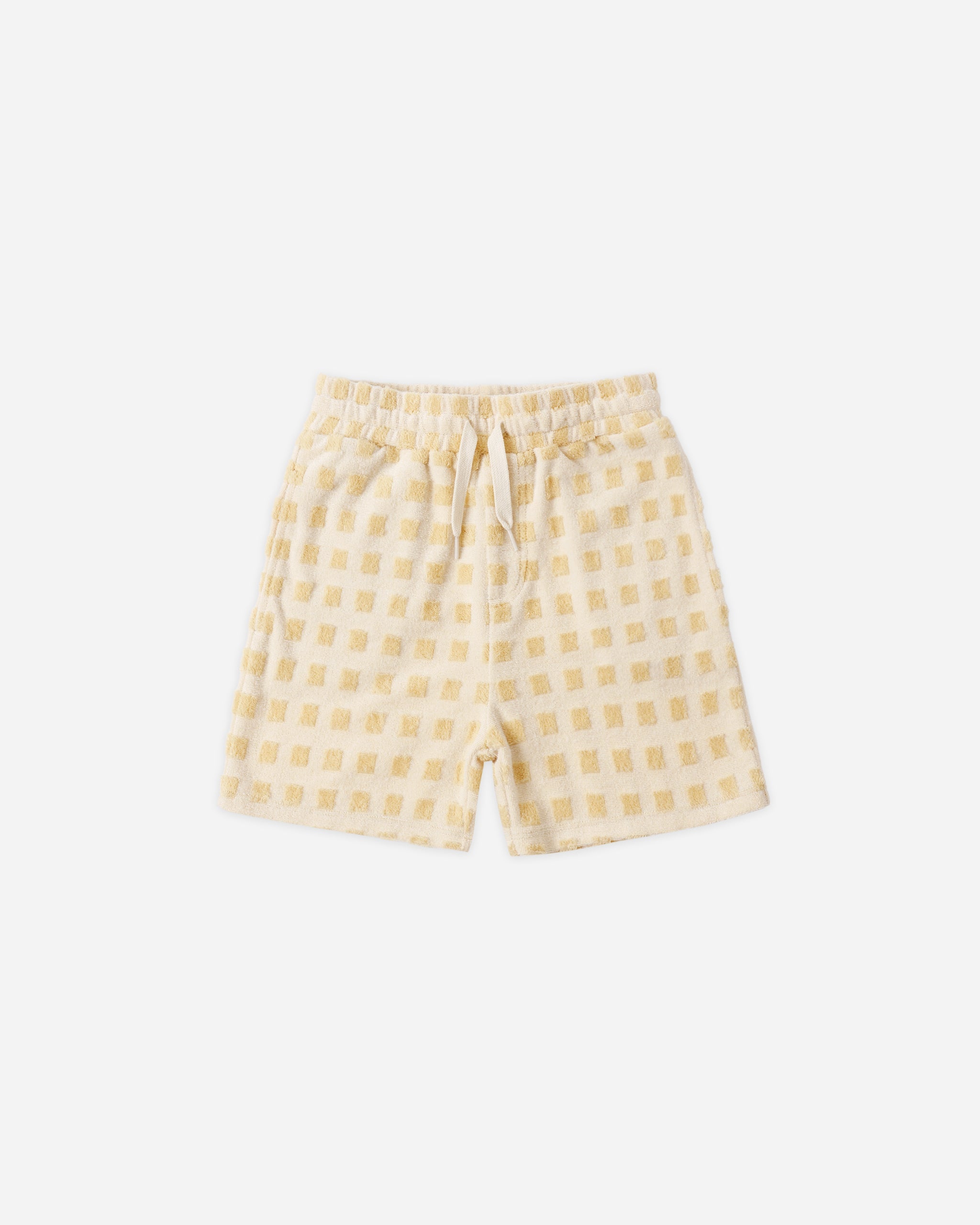 Terry Boys Short Butterscotch Grid