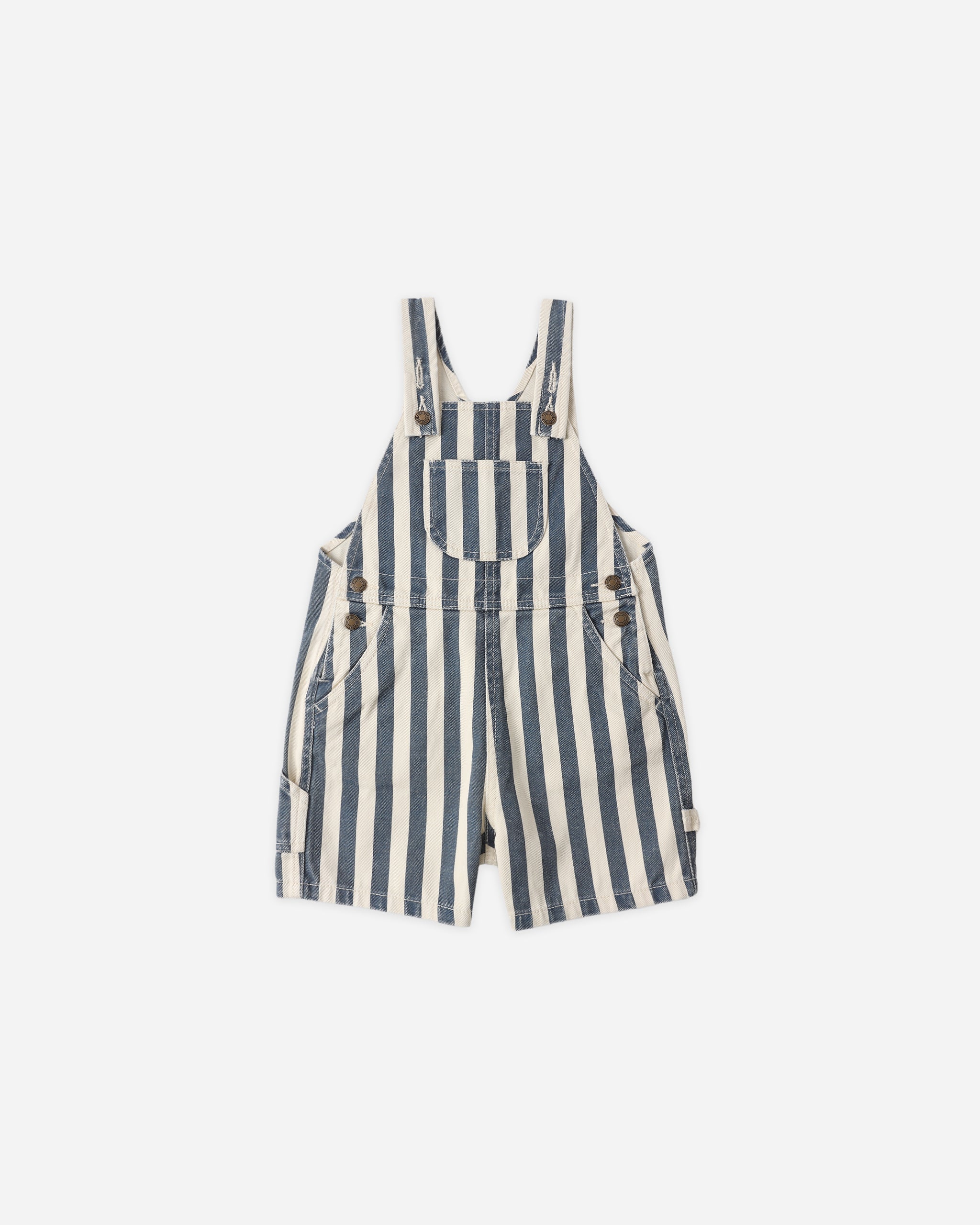 Denim Shortall Navy Stripe - Rylee + Cru | Kids Clothes | Trendy Baby Clothes | Modern Infant Outfits |