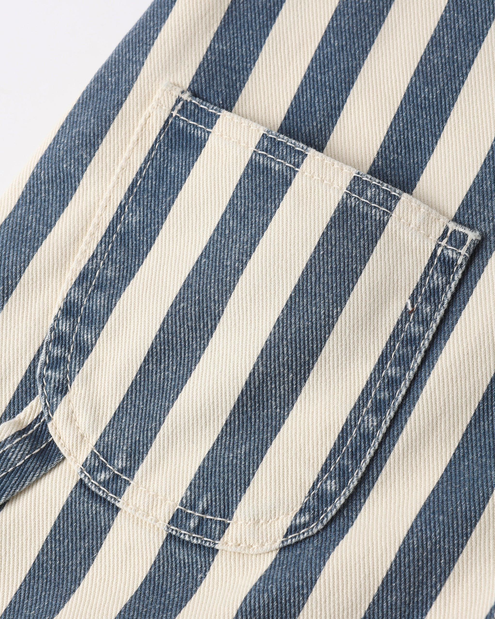 Denim Shortall Navy Stripe - Rylee + Cru | Kids Clothes | Trendy Baby Clothes | Modern Infant Outfits |