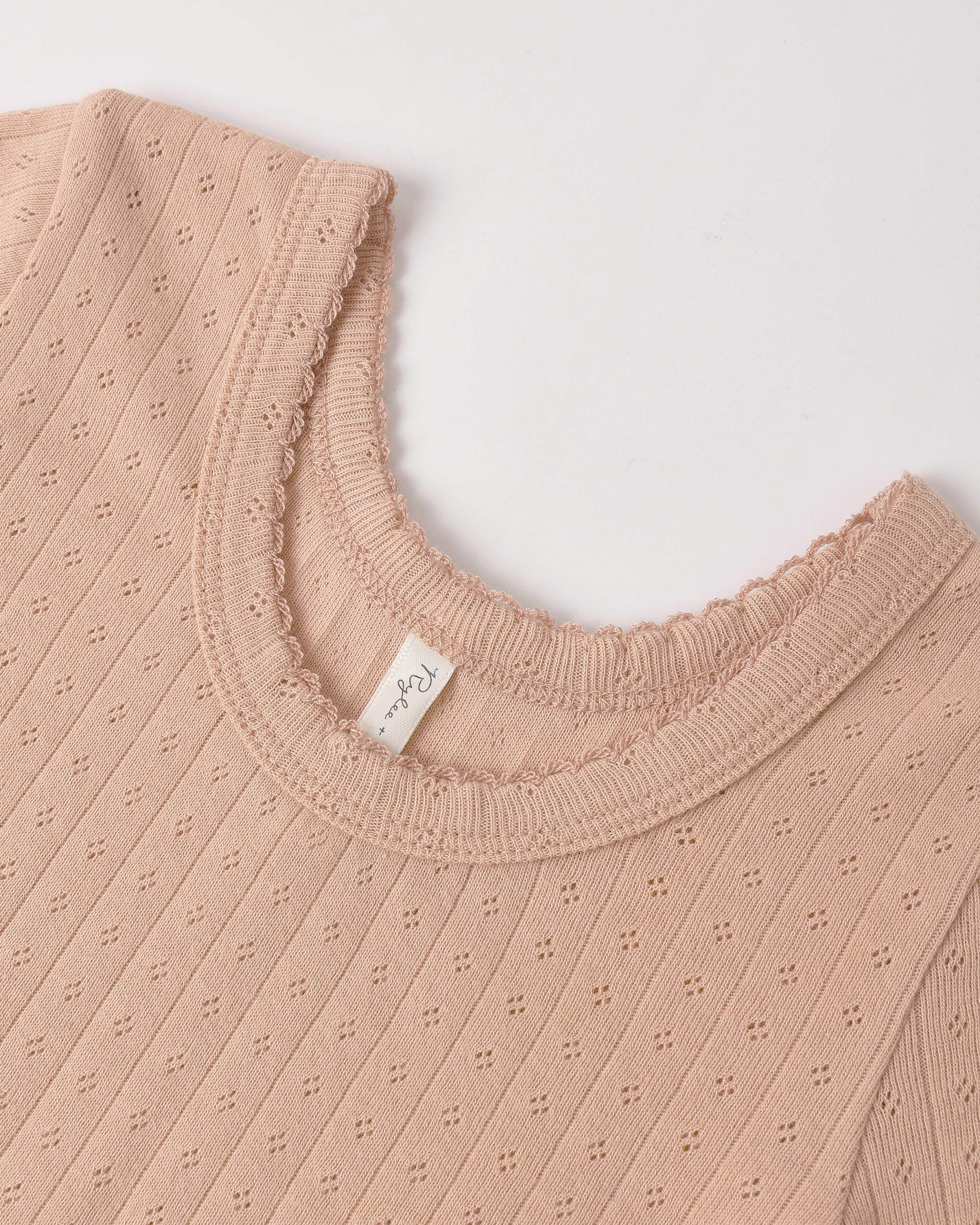 Pointelle Tee Melon - Rylee + Cru | Kids Clothes | Trendy Baby Clothes | Modern Infant Outfits |